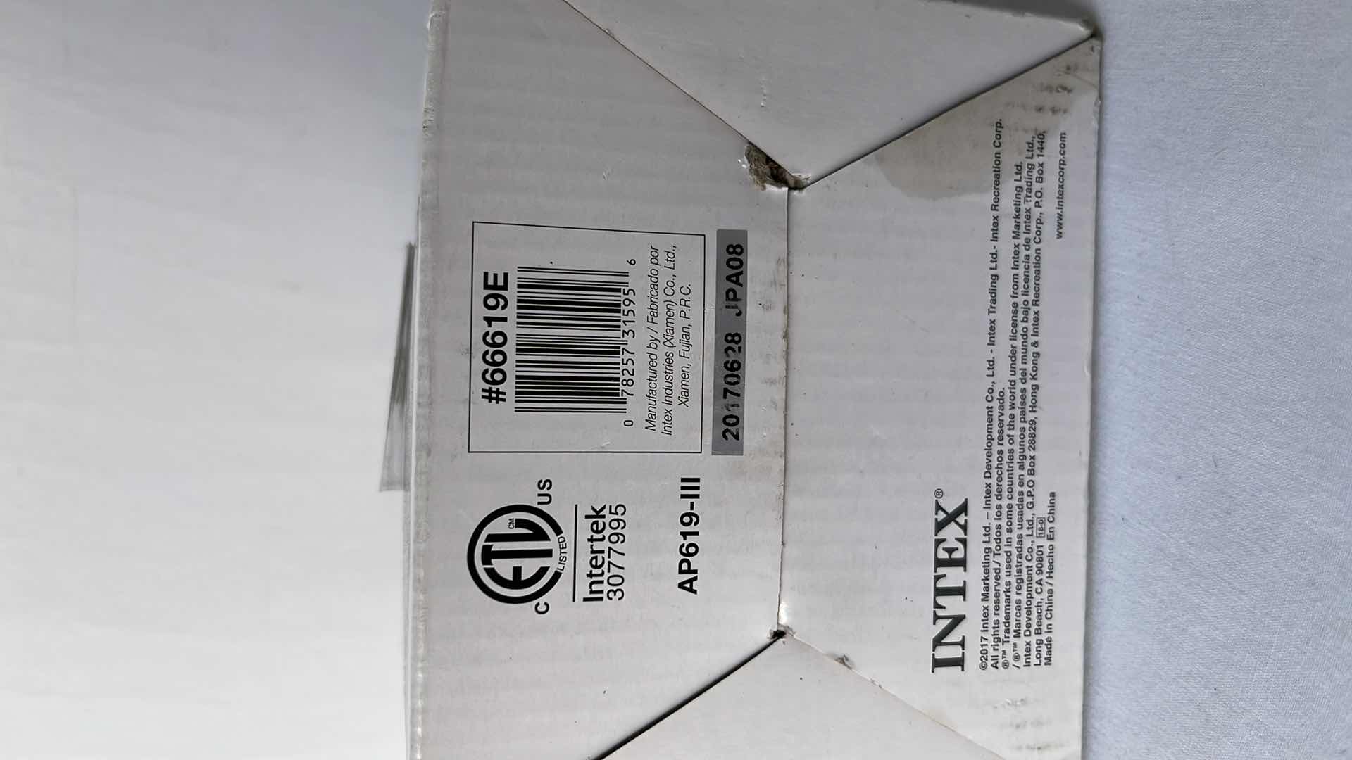 Photo 1 of INTEX QUICK-FILL ELECTRIC PUMP 110-120V AC (MODEL 66619E)