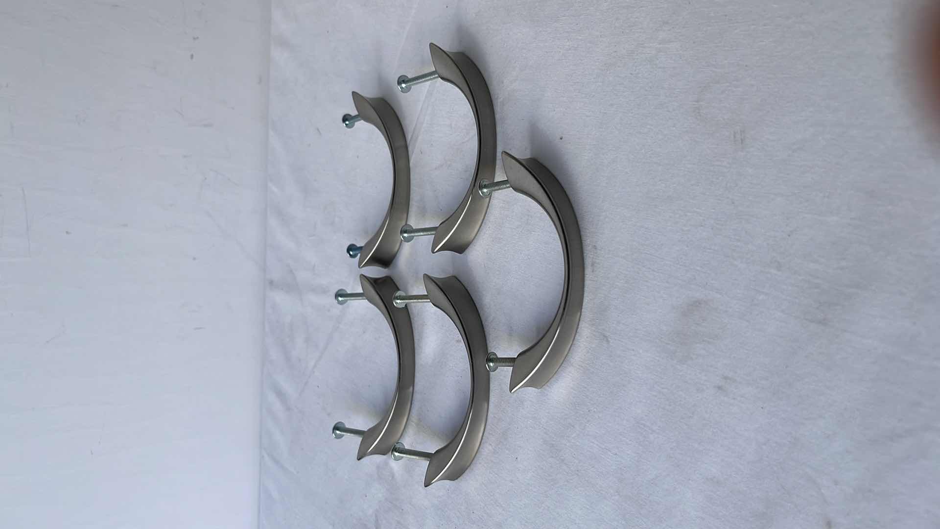 Photo 1 of CUPBOARD/DOOR HANDLES, METAL SATIN FINISH (39 PCS)