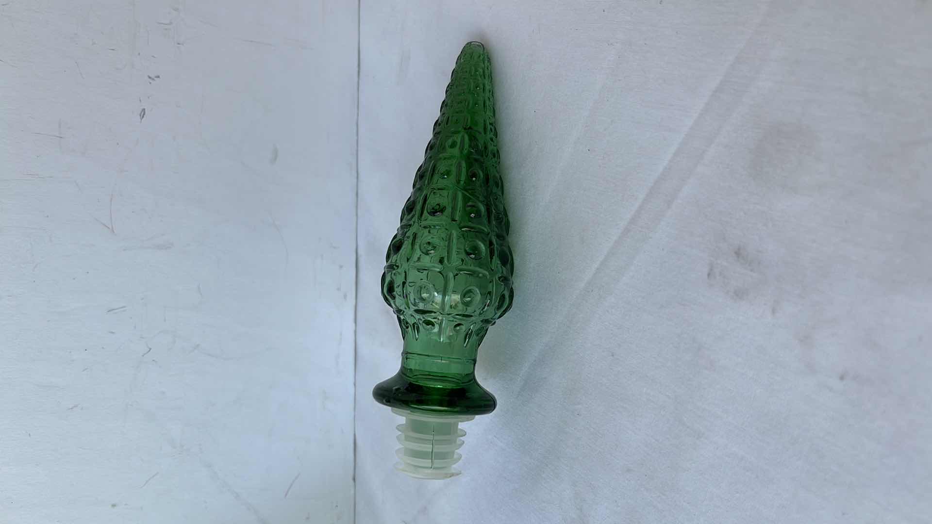 Photo 1 of GREEN GLASS DECANTER MADE IN ITALY 18”H