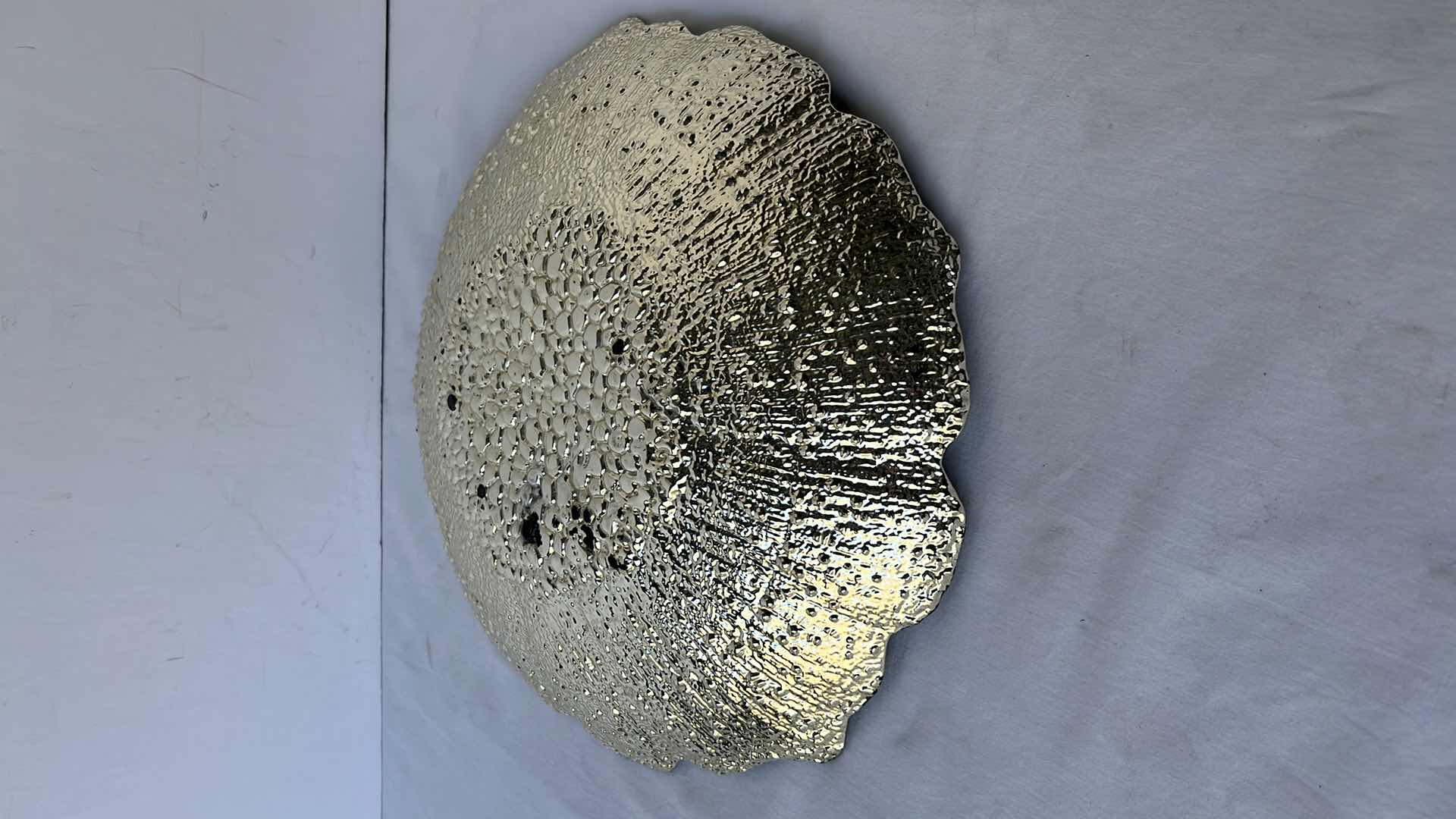 Photo 1 of MID CENTURY METALLIC GLASS CENTERPIECE DECOR 11.75” X 2”H