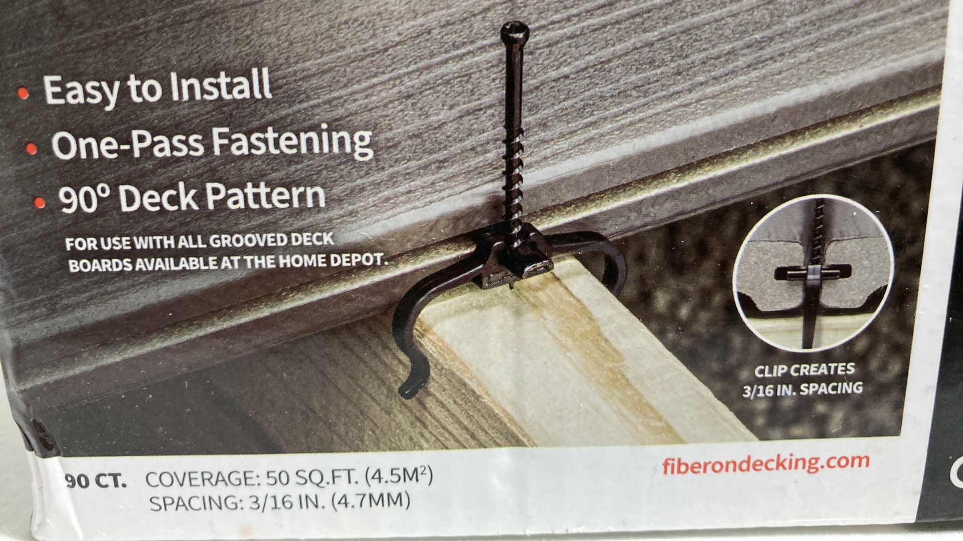 Photo 1 of FIBERON EDGE HIDDEN DECK CLIPS (2) & GRIP RITE PLASTIC CAP NAILS 1”