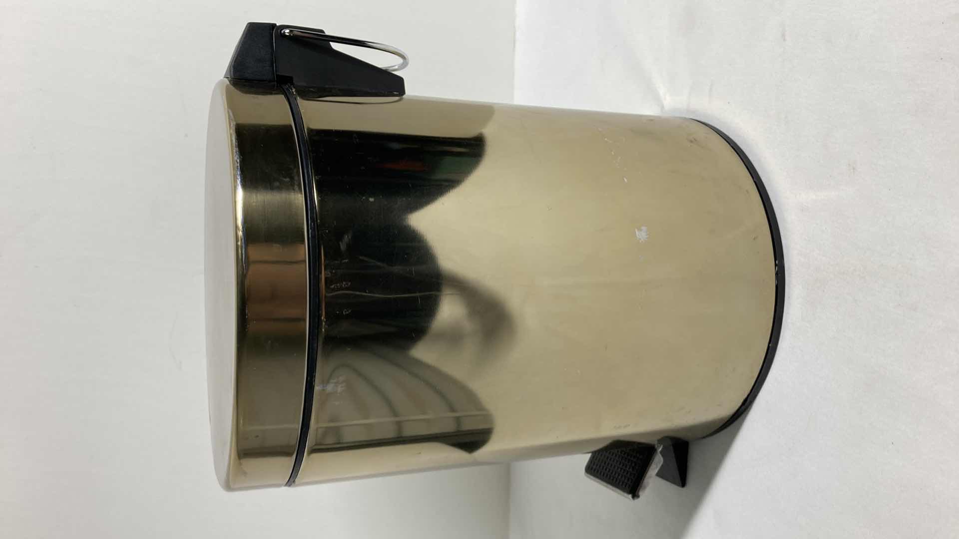 Photo 1 of STEP LEVER SOFT BRASS FINISH 5LITER TRASH CAN