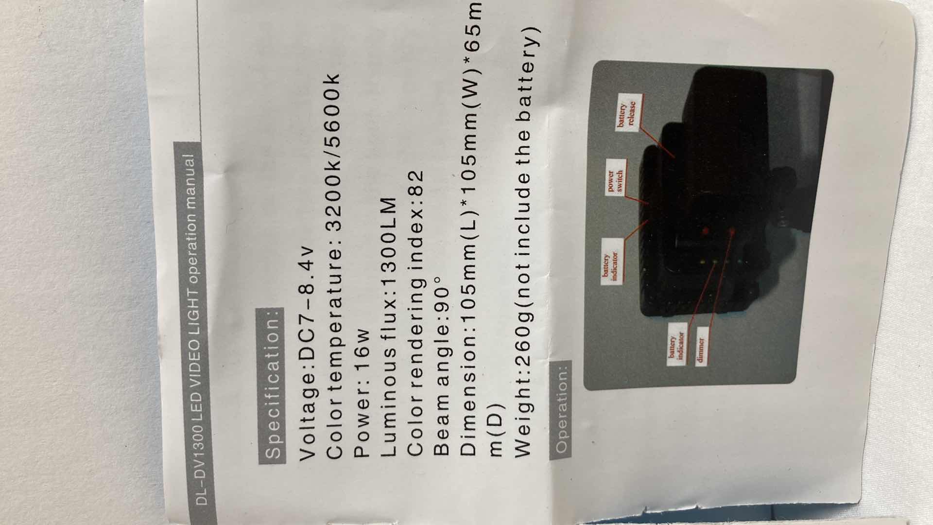 Photo 1 of LED HIGH POWER VIDEO LIGHT KIT MODEL DV-DV1300