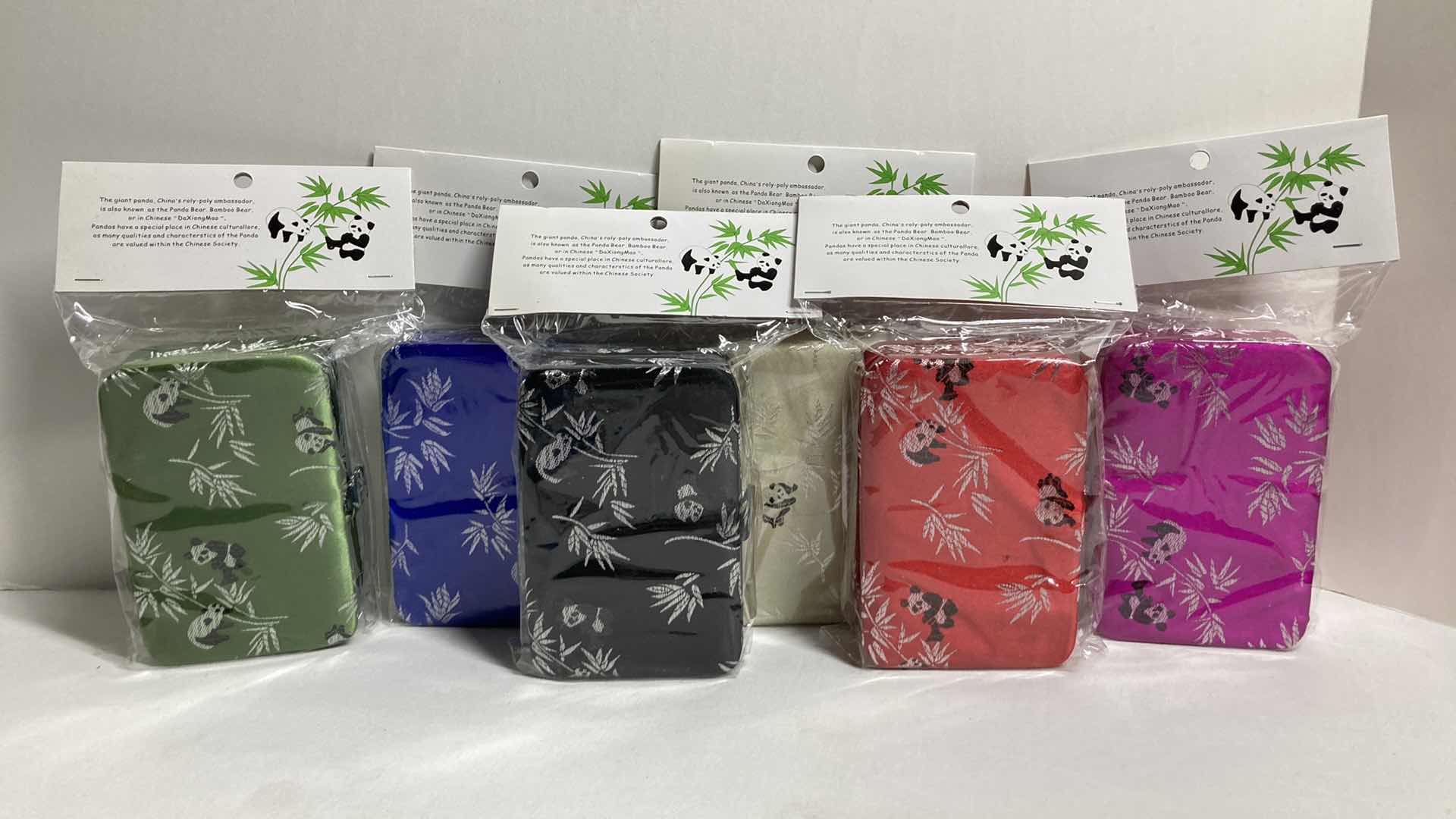 Photo 1 of NEW PANDA BAMBOO THEMED JEWELRY BOXES (6 COLORS) 4.75” X 3.25” H1.5”