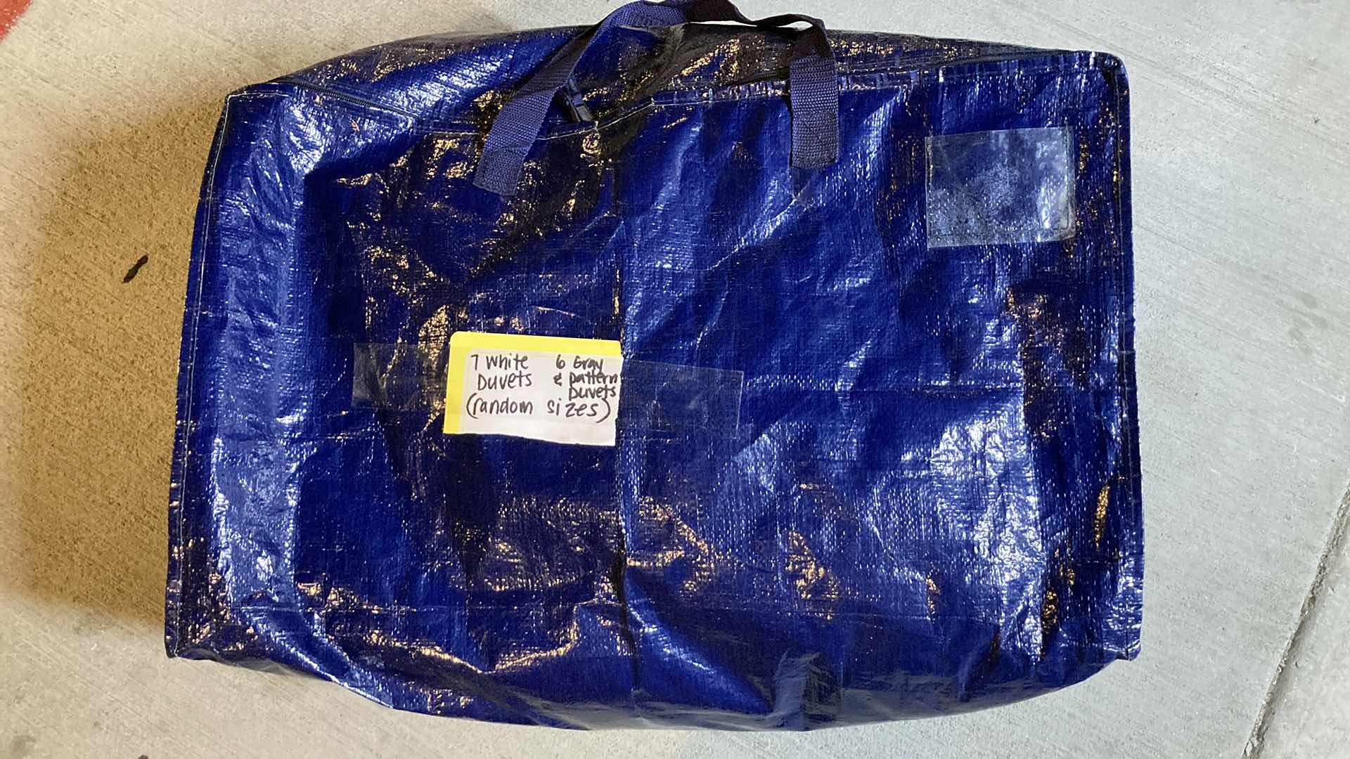 Photo 1 of DUVETS- VARIOUS COLORS & SIZES (13) W NYLON BAG