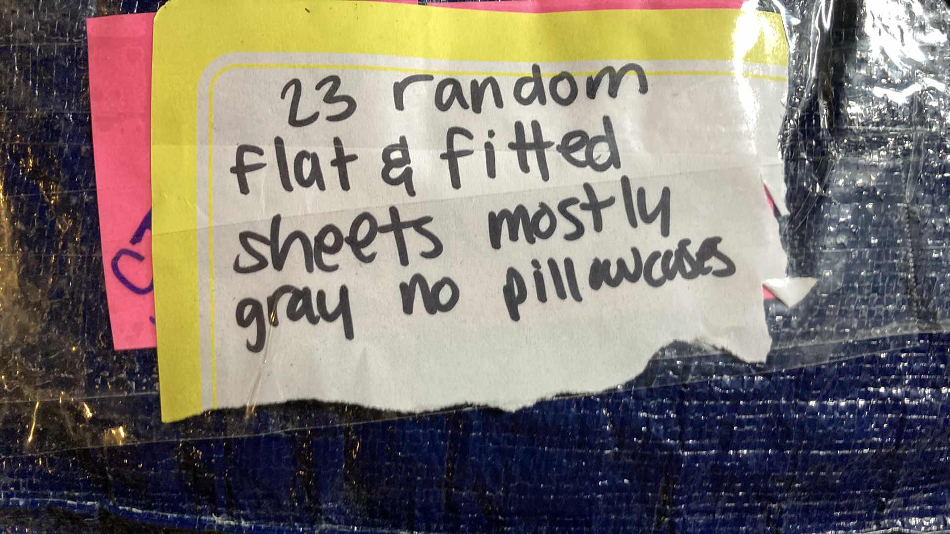 Photo 1 of FLAT & FITTED SHEETS VARIOUS COLORS & SIZES (23) W NYLON BAG