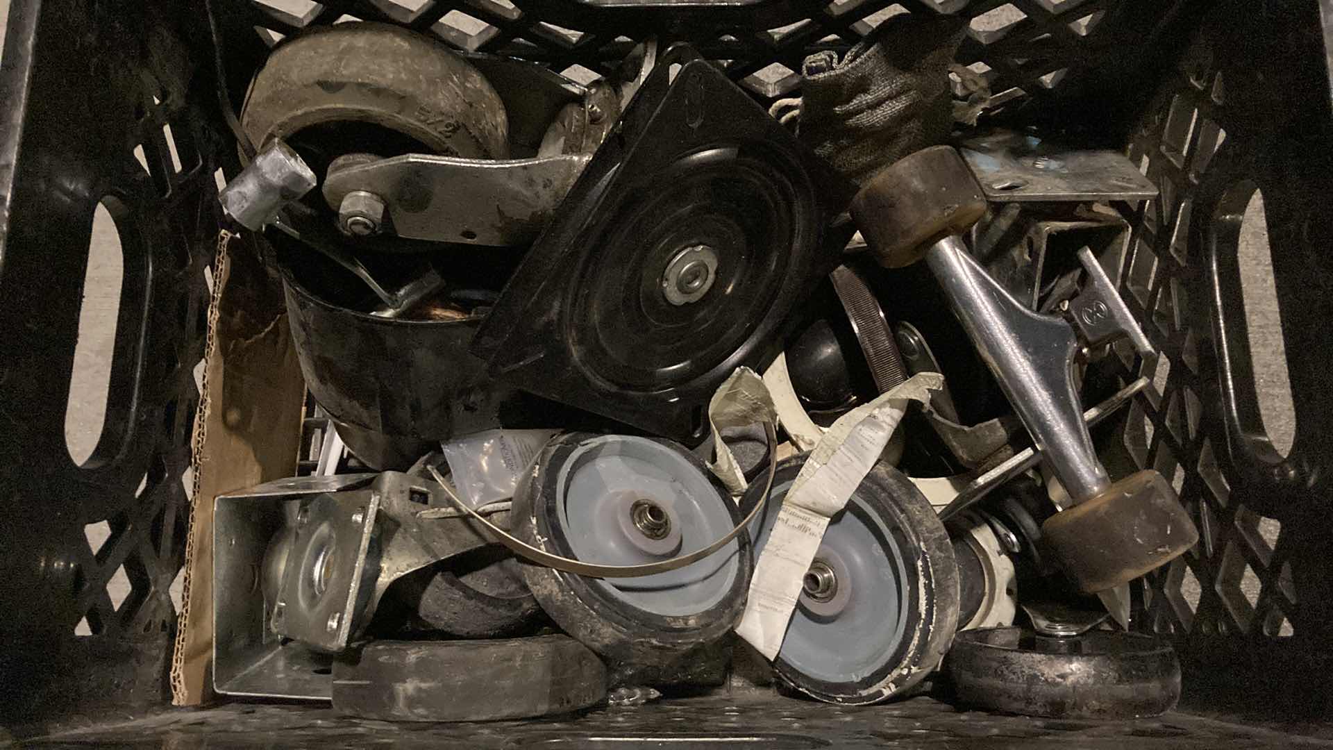 Photo 1 of MULTI PURPOSE CASTERS W MILK CRATE