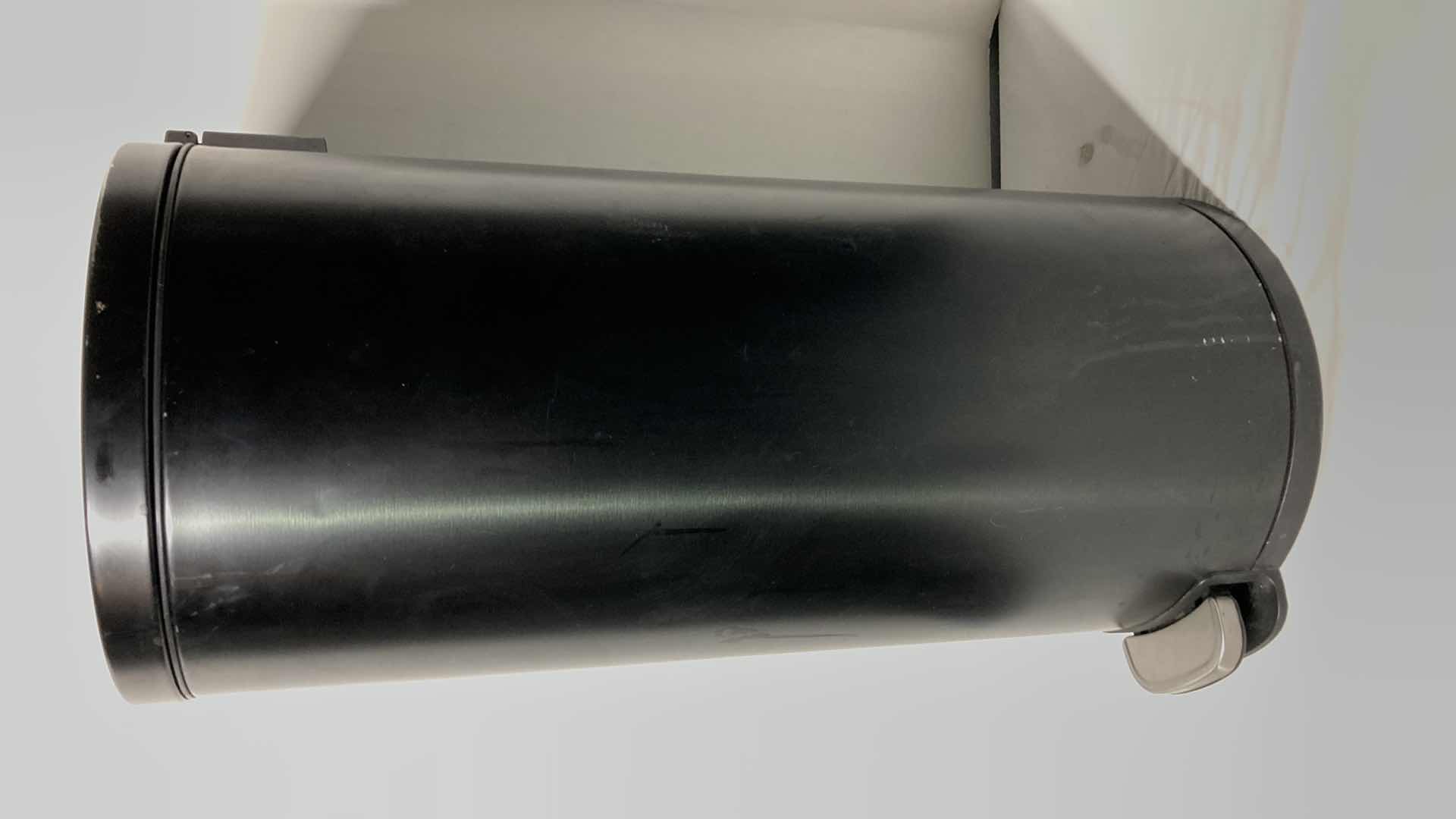 Photo 3 of METAL BLACK STEP LEVER TRASHCAN 13” X 27”