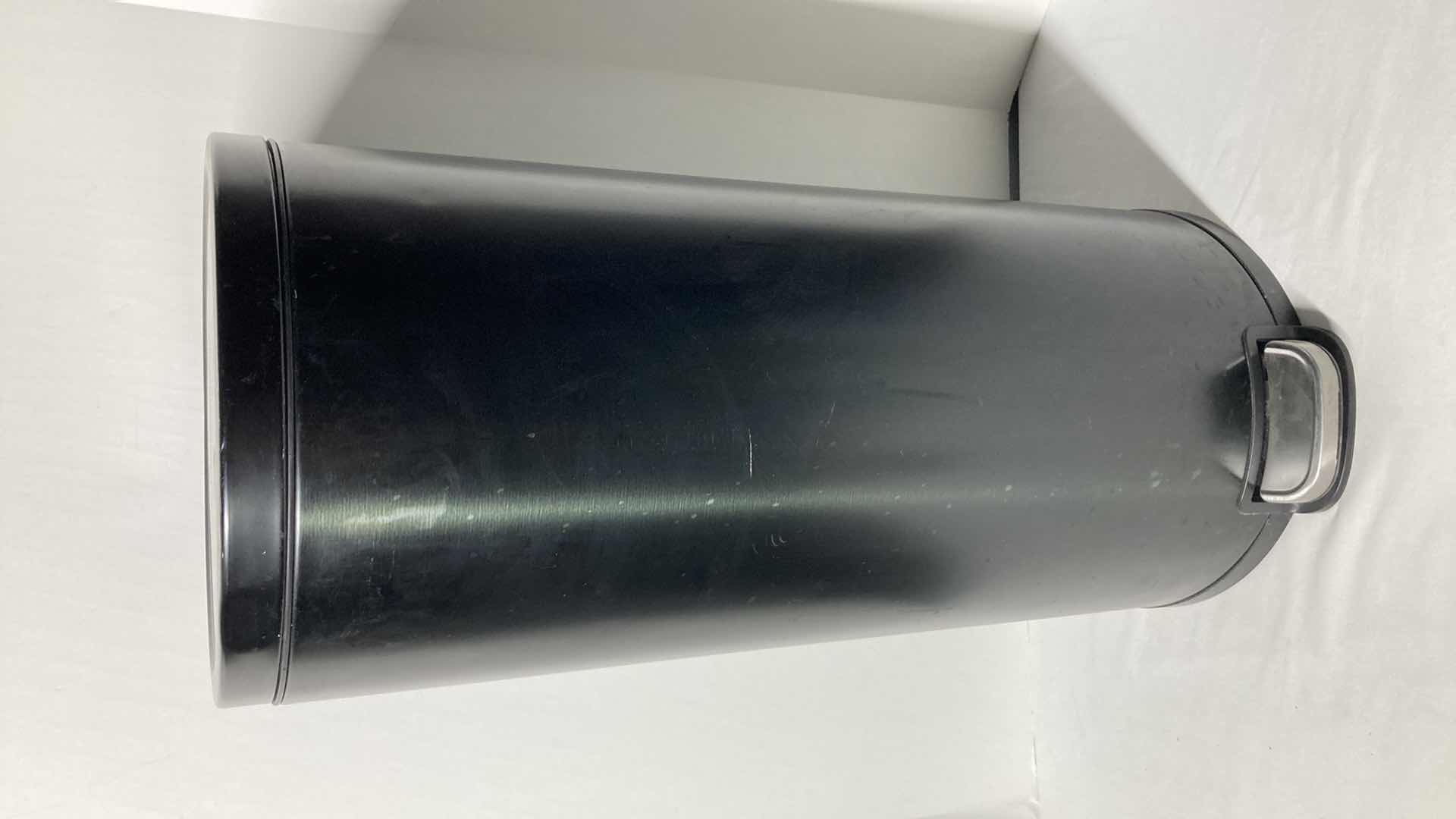 Photo 1 of METAL BLACK STEP LEVER TRASHCAN 13” X 27”