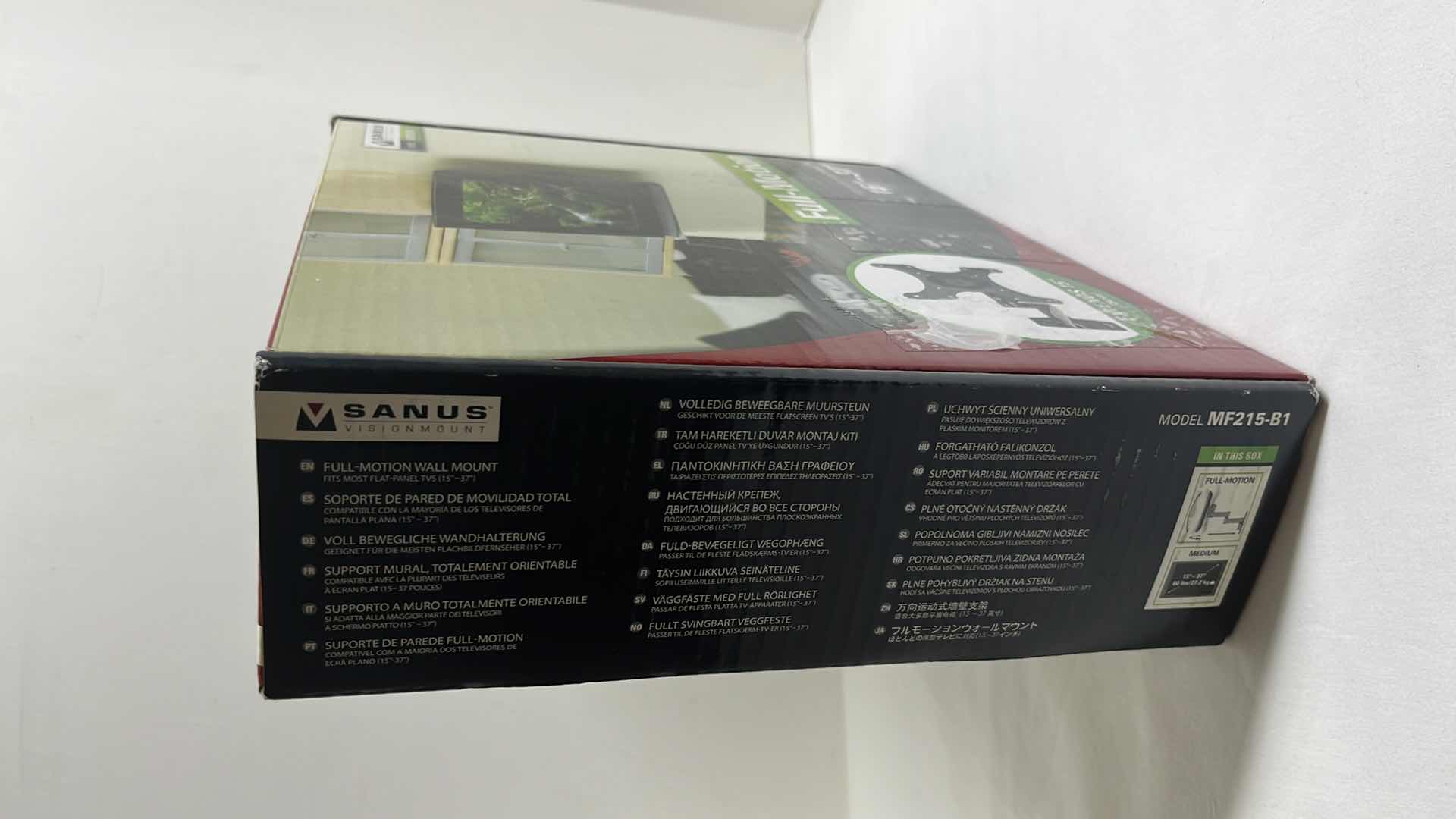 Photo 1 of NEW SANUS VISIONMOUNT FULL MOTION WALL MOUNT, FITS MOST FLAT-PANEL TVS 15”-37” MODEL MF215-B1