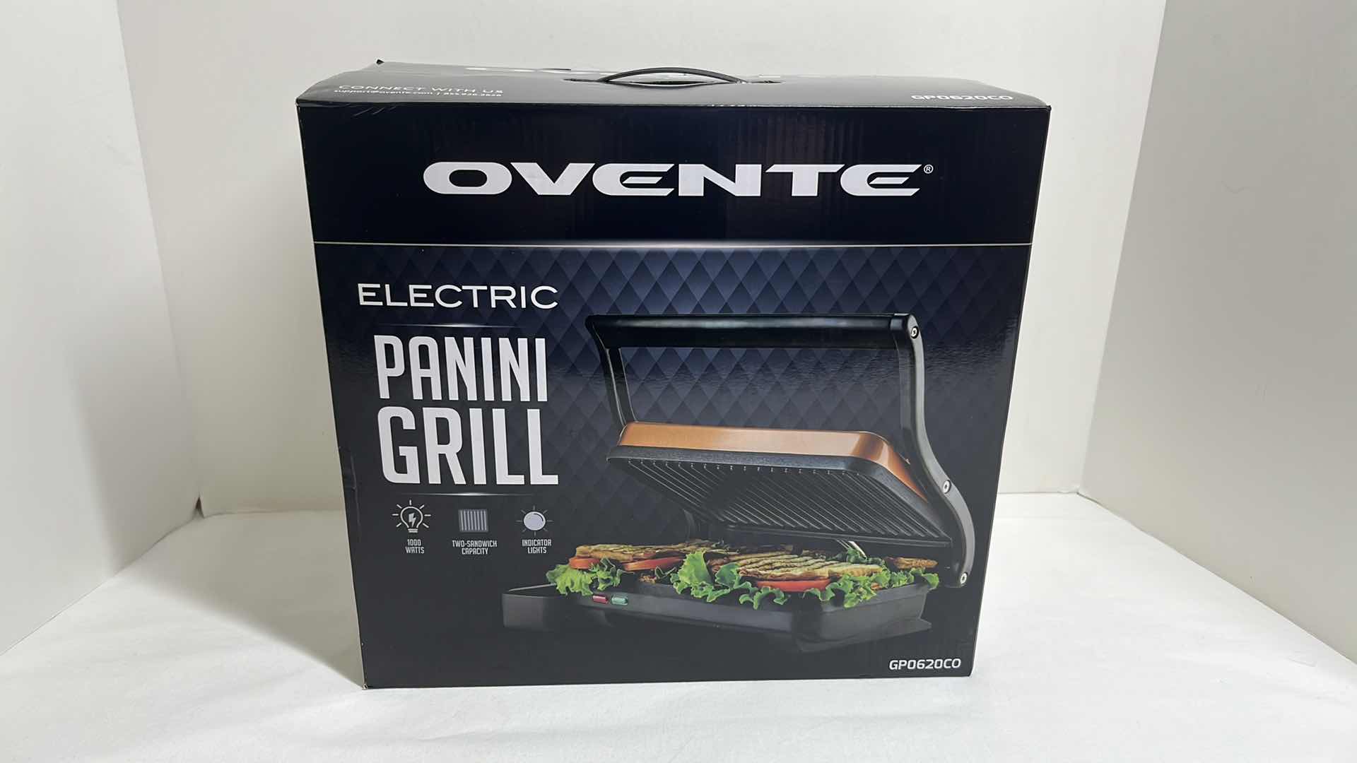 Photo 1 of NEW OVENTE ELECTRIC PANINI GRILL MODEL GP0620C0