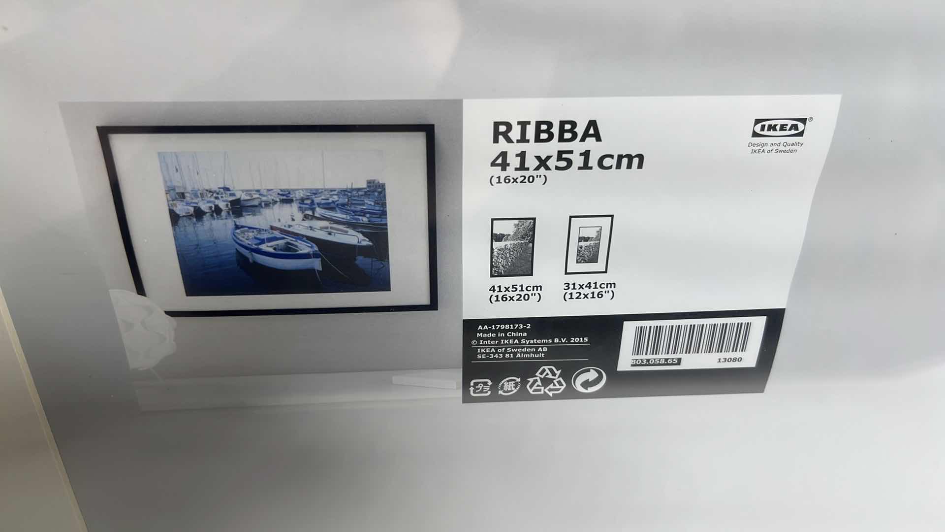 Photo 1 of NEW IKEA RIBBA 16” X 20” VERTICAL/HORIZONTAL BLACK FRAME MODEL 13080