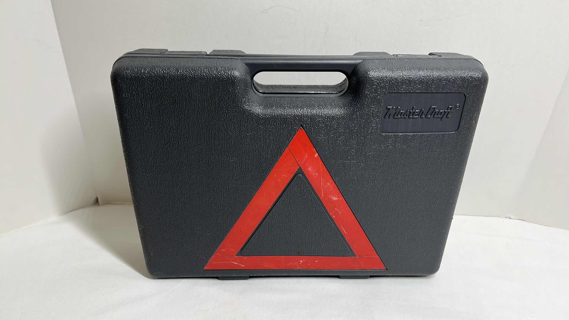 Photo 1 of MASTER CRAFT AUTO EMERGENCY SET ROADSIDE SAFETY KIT W SHELL CARRY CASE & NEW BUCKET BOSS 2 PC TOOL ORGANIZER BAG & BUCKET CADDY