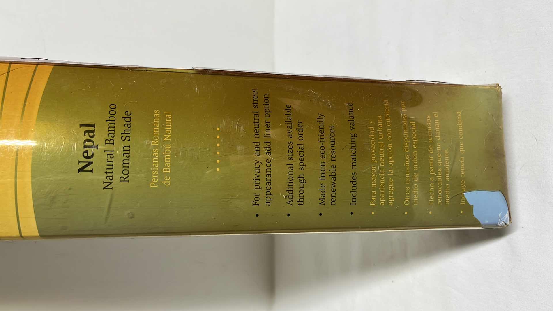 Photo 1 of DESIGN VIEW NEPAL NATURAL BAMBOO ROMAN SHADE 35” X 72”