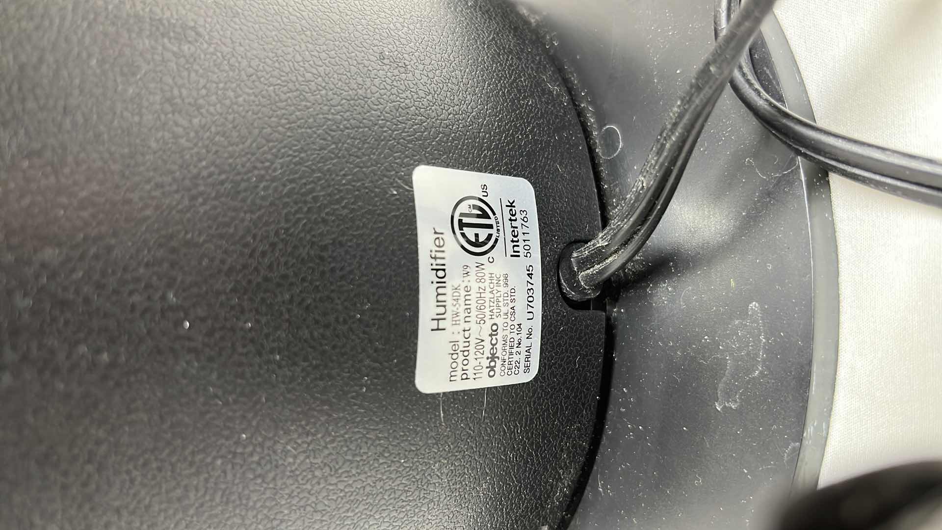 Photo 1 of OBJECTO MOOD HUMIDIFIER MODEL HW-54DK