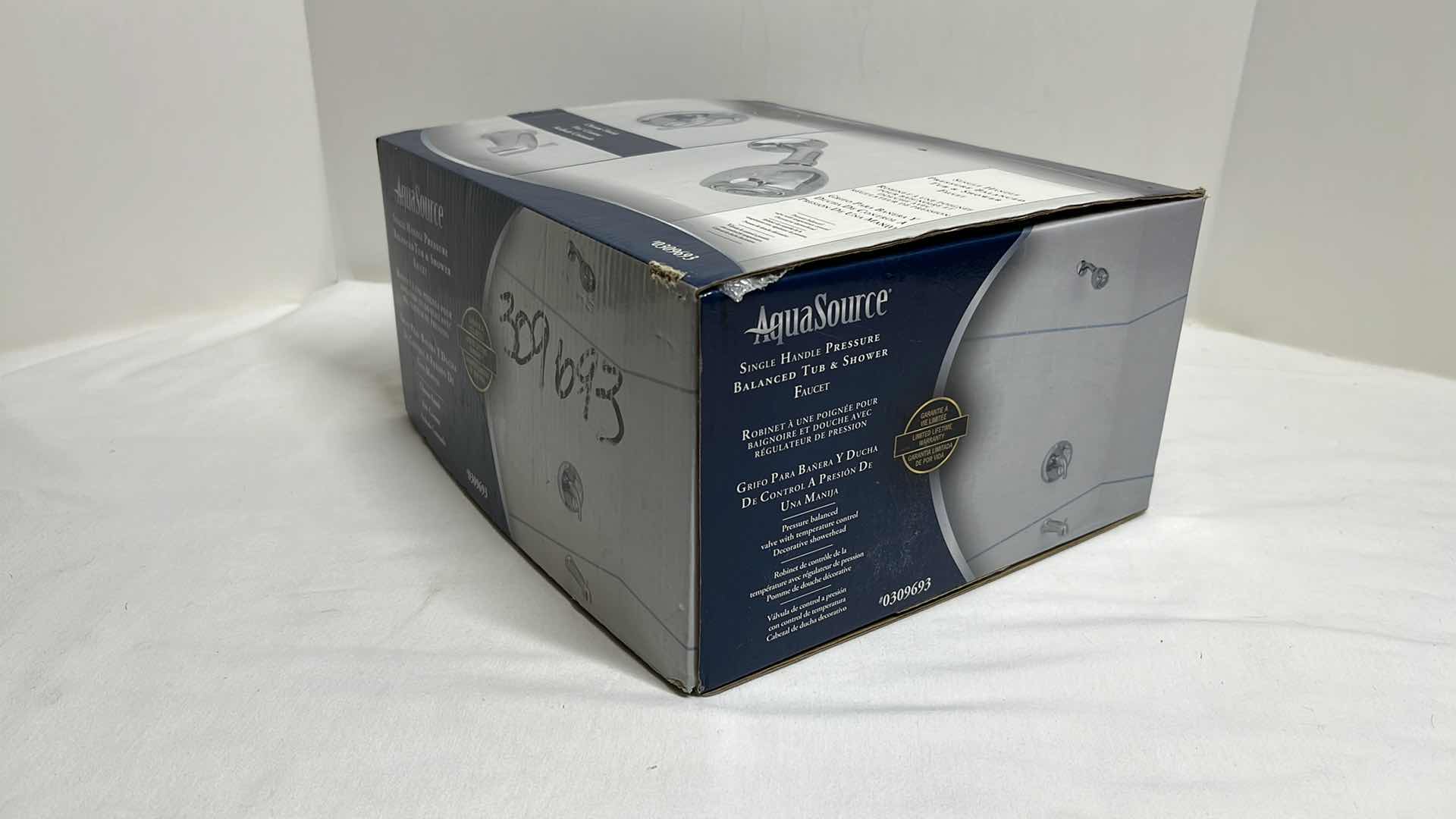 Photo 1 of AQUA SOURCE SINGLE HANDLE CHROME FINISH PRESSURE BALANCED TUB & SHOWER FAUCET   MODEL 0309693