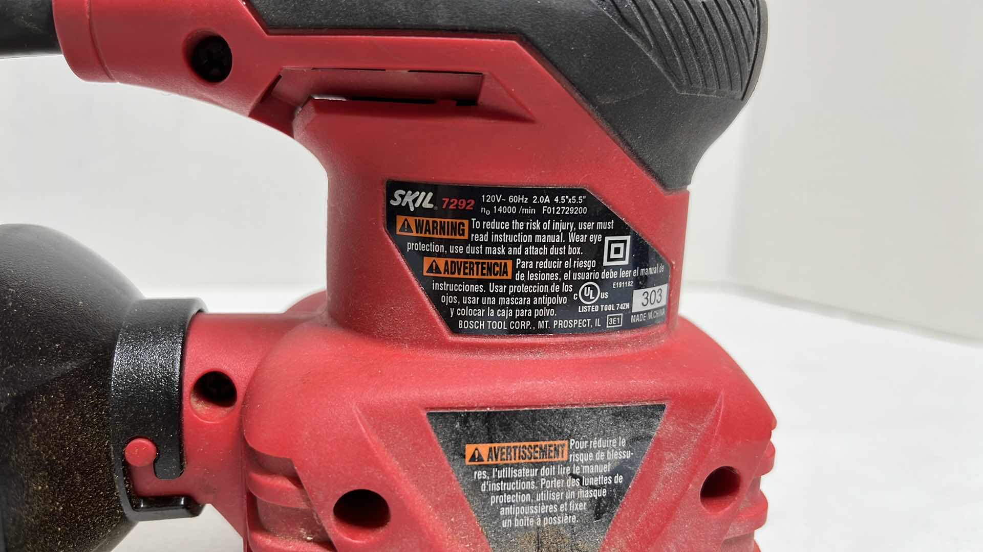 Photo 1 of SKIL 1/4 SHEET SANDER W PRESSURE CONTROL MODEL 7292