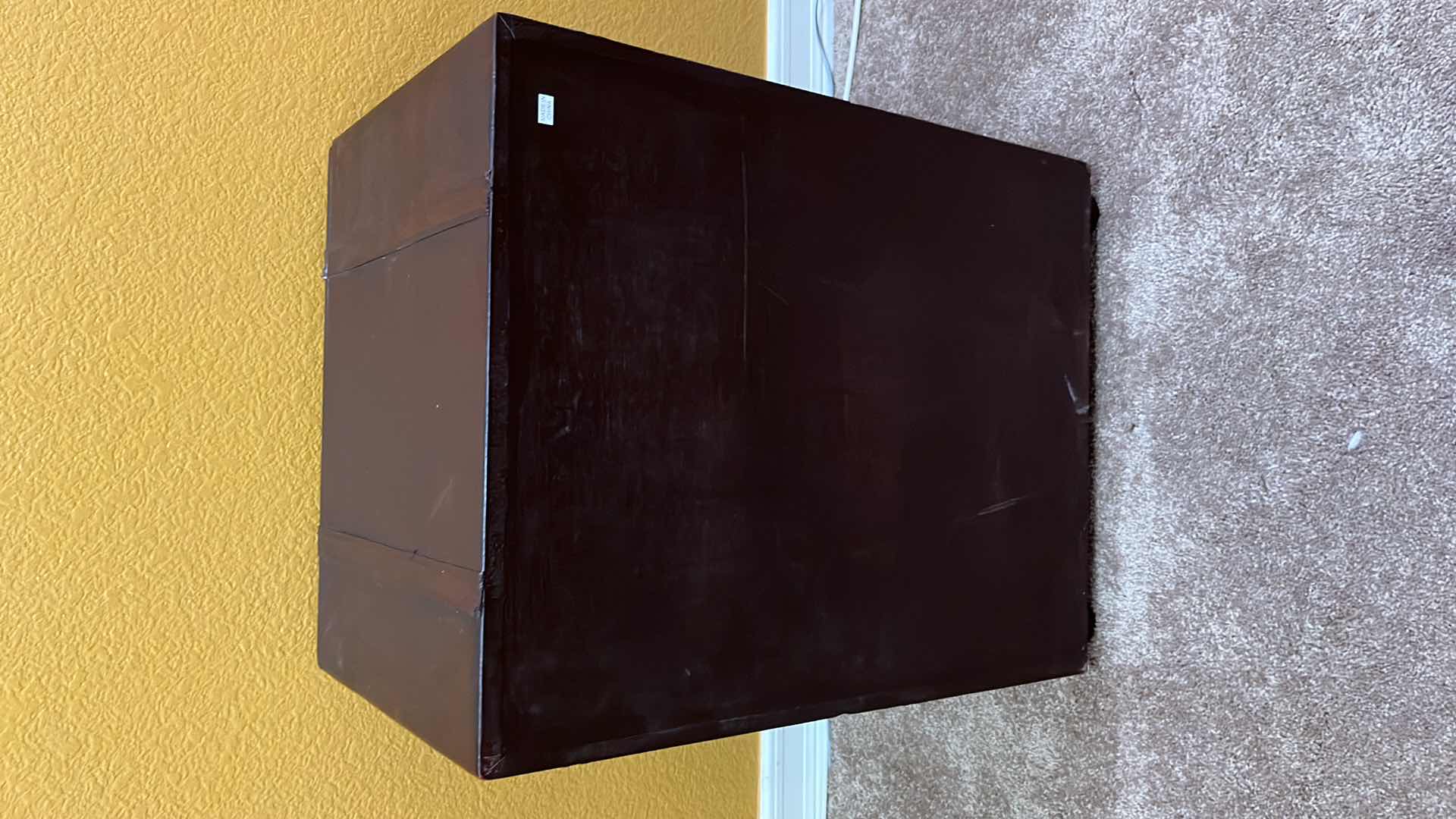 Photo 1 of 2-DRAWER FAUX LEATHER NIGHT STAND 19” X 15” H25.25”