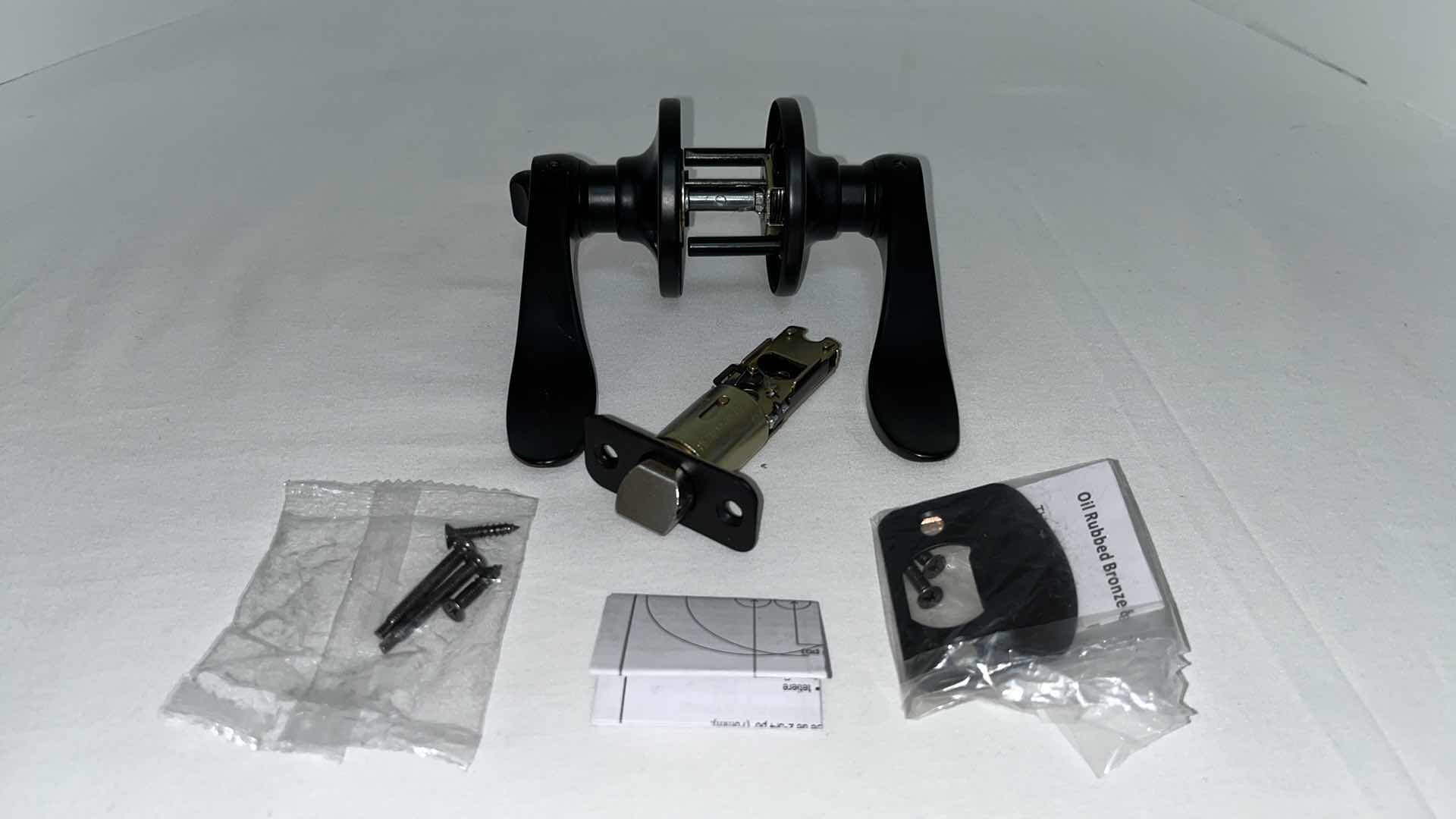 Photo 1 of NEW OIL RUBBED BRONZE LEVER HANDLE  LOCKSET SET