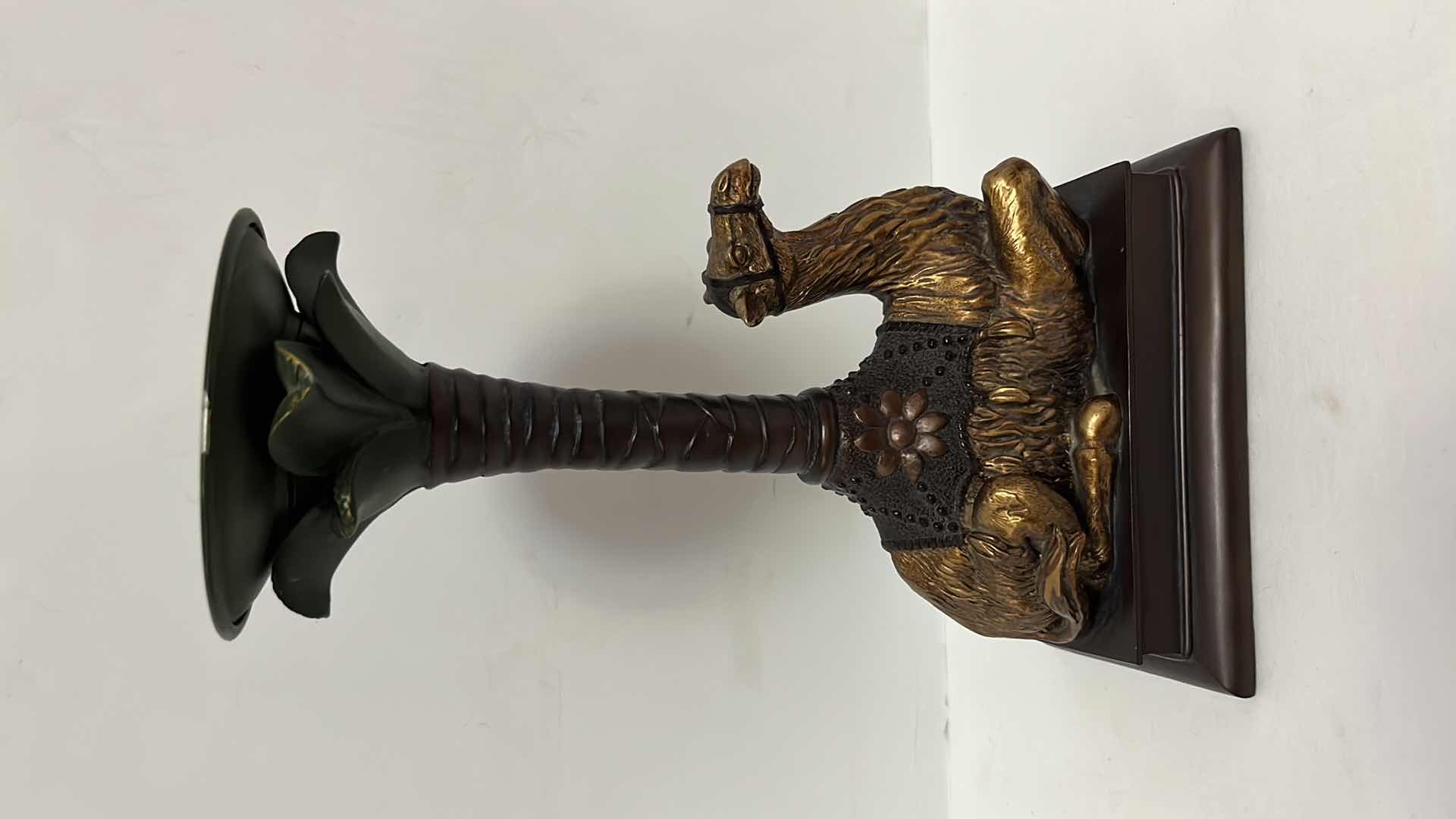 Photo 1 of RESIN PALM TREES & CAMEL CANDLE HOLDERS 12.75”