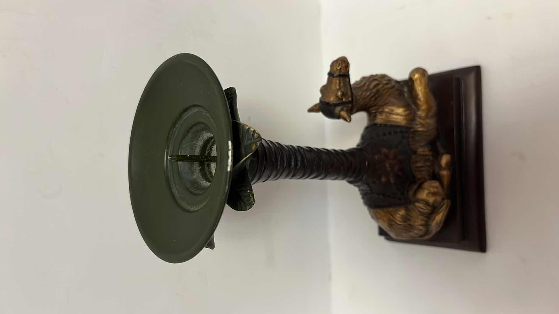 Photo 1 of RESIN PALM TREES & CAMEL CANDLE HOLDERS 12.75”