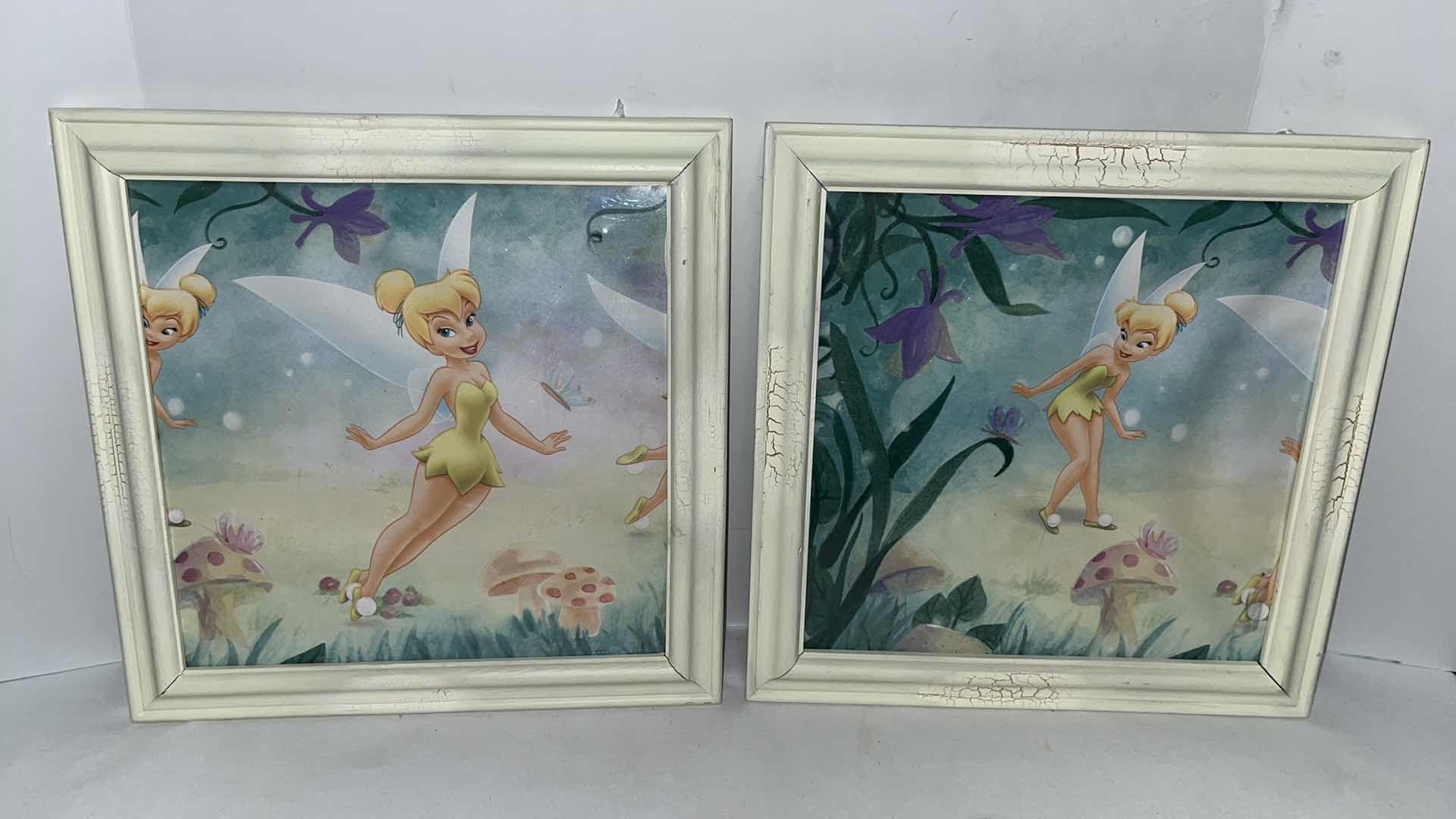 Photo 1 of TINKERBELL FRAMED ART 12” X 12” (2)
