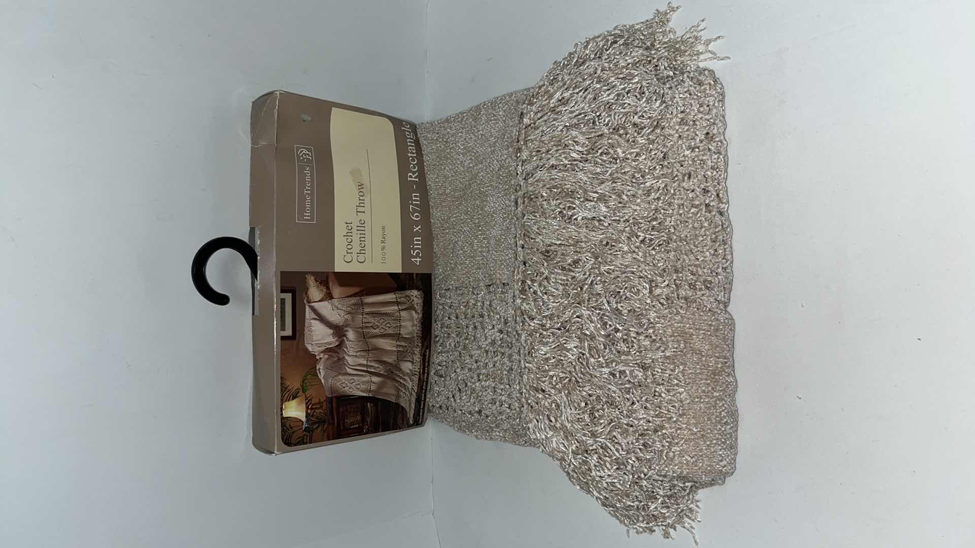 Photo 1 of NEW HOME TRENDS CROCHET CHENILLE THROW RECTANGLE BLANKET 45” X 67”