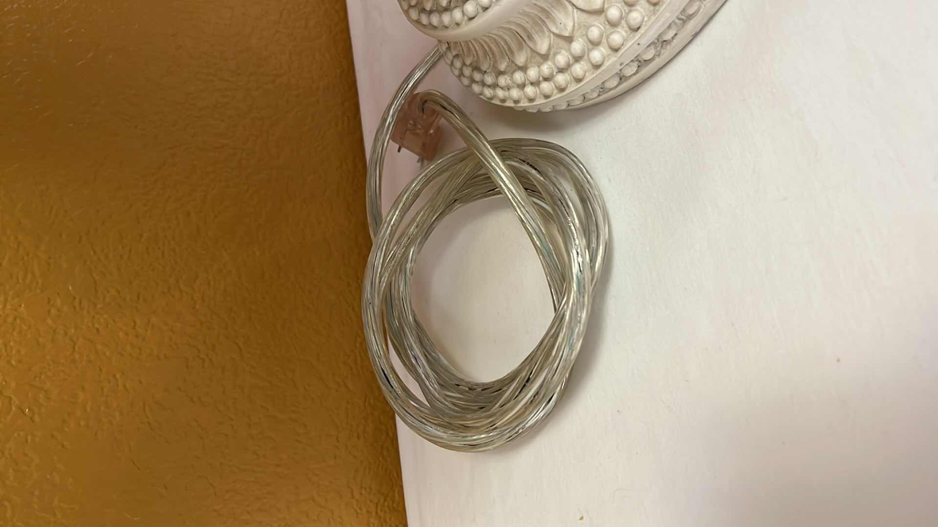 Photo 1 of KOKOPO OUTDOOR ANTIQUE STYLE TABLE LAMP DIMOND LIGHTING BY ELK, ANTIQUE WHITE STAND W SEA GREEN SHADE  26.25” MODEL D3095S