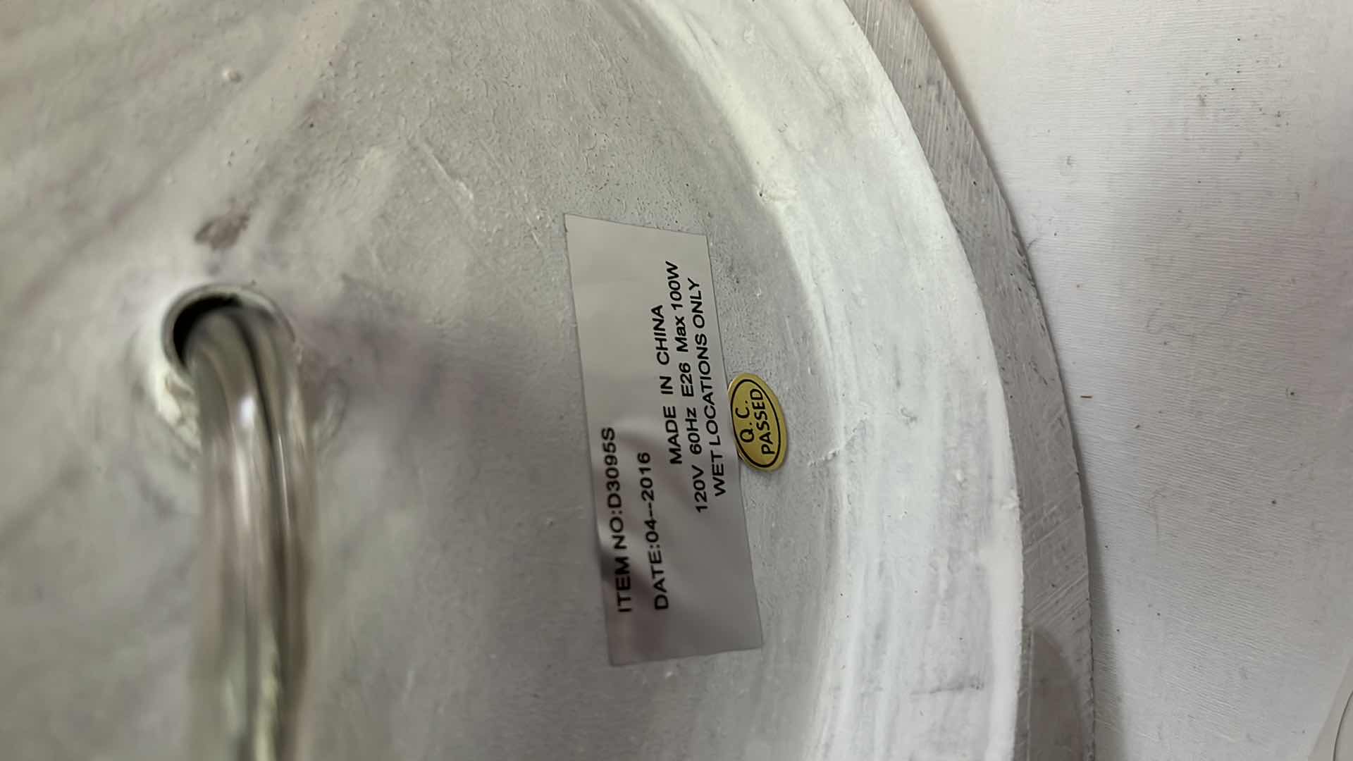 Photo 1 of KOKOPO OUTDOOR ANTIQUE STYLE TABLE LAMP DIMOND LIGHTING BY ELK, ANTIQUE WHITE STAND W SEA GREEN SHADE  26.25” MODEL D3095S