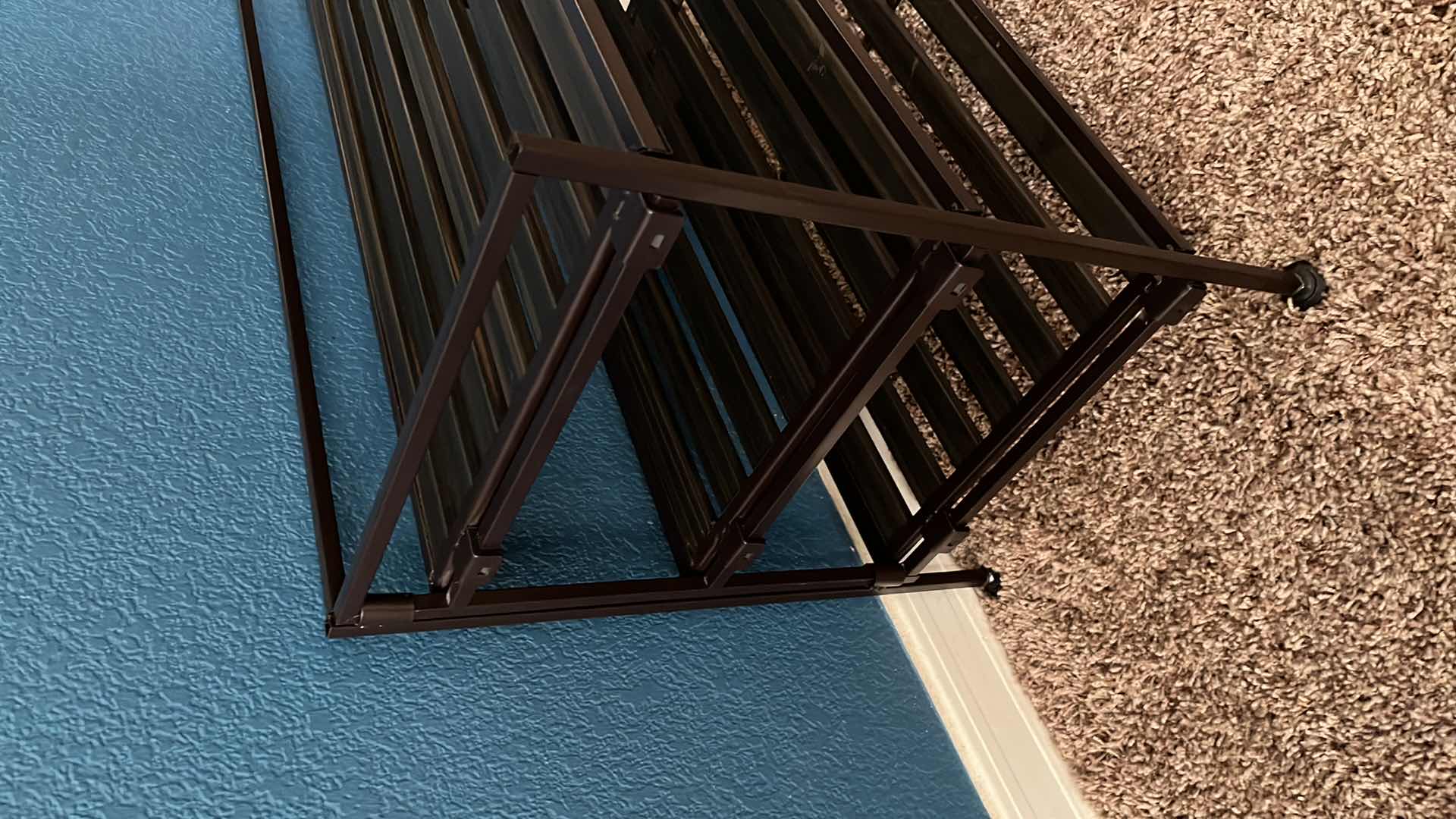 Photo 1 of ESPRESSO METAL SHOE RACK 12.25” X 26.5” H18.5”