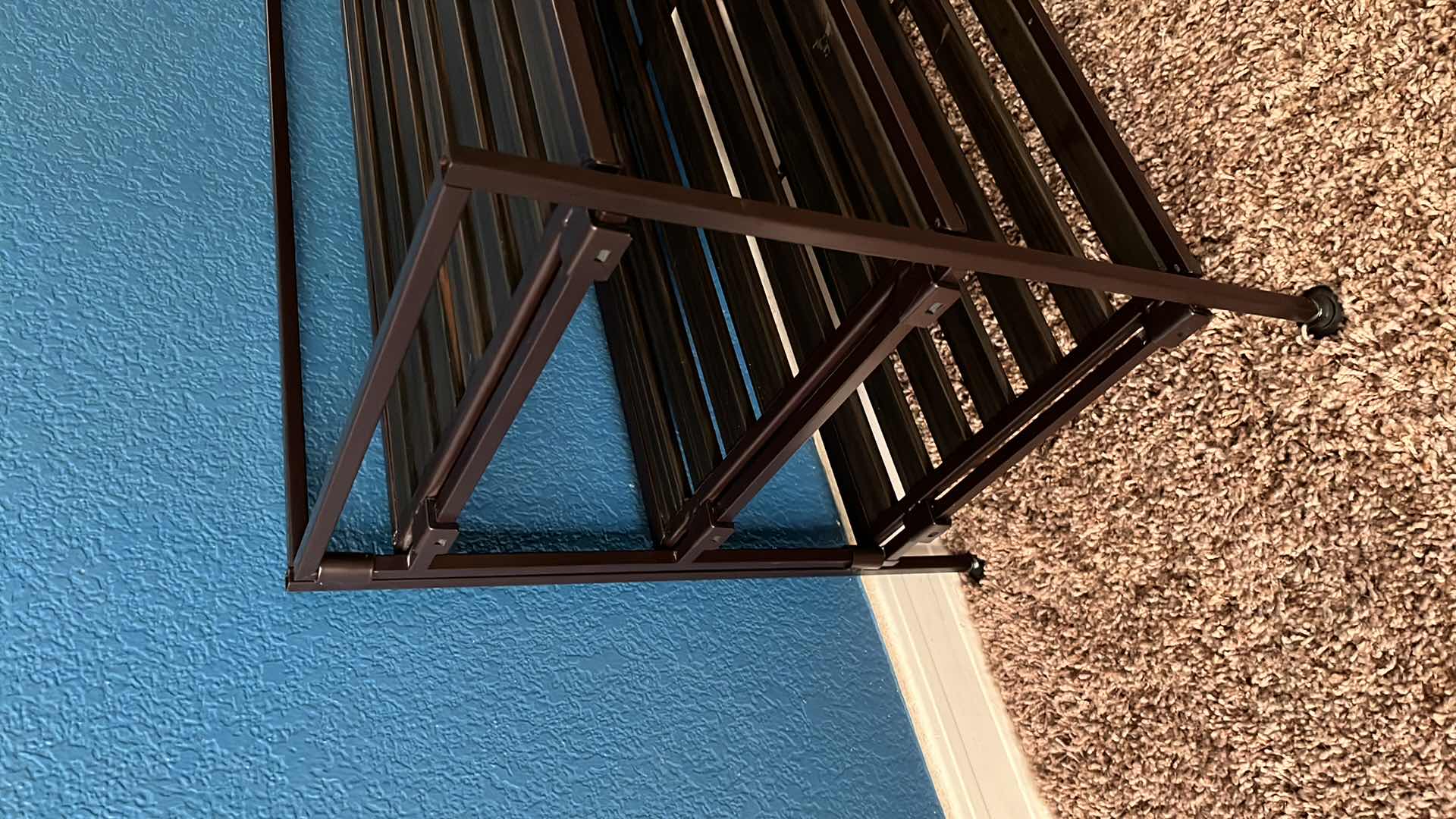 Photo 1 of ESPRESSO METAL SHOE RACK 12.25” X 26.5” H18.5”