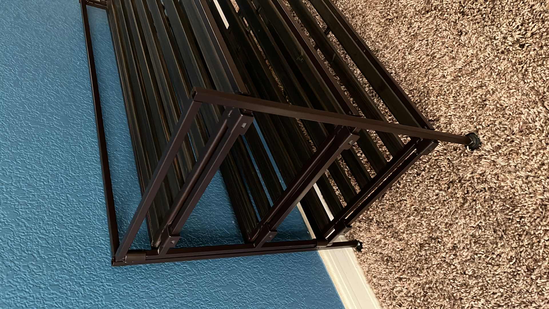 Photo 1 of ESPRESSO METAL SHOE RACK 12.25” X 26.5” H18.5”