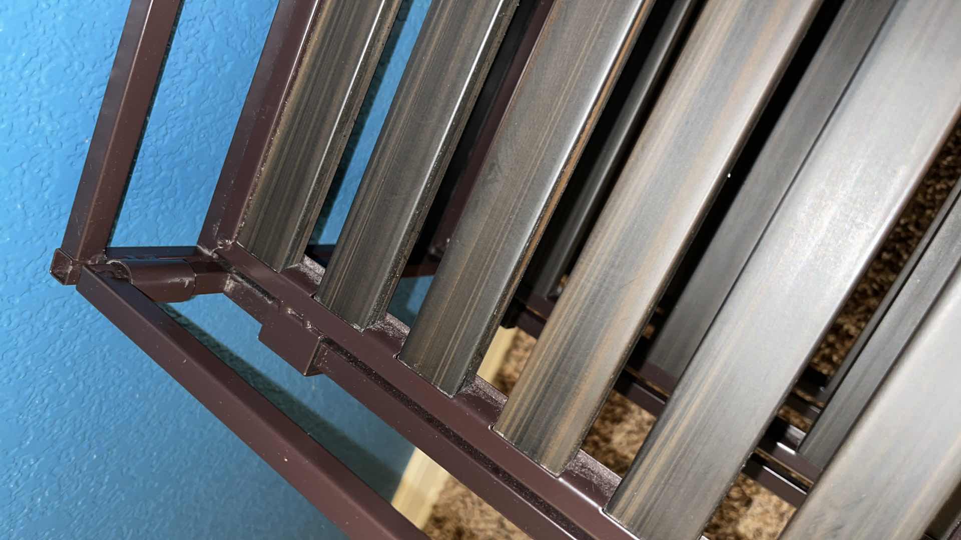 Photo 1 of ESPRESSO METAL SHOE RACK 12.25” X 26.5” H18.5”