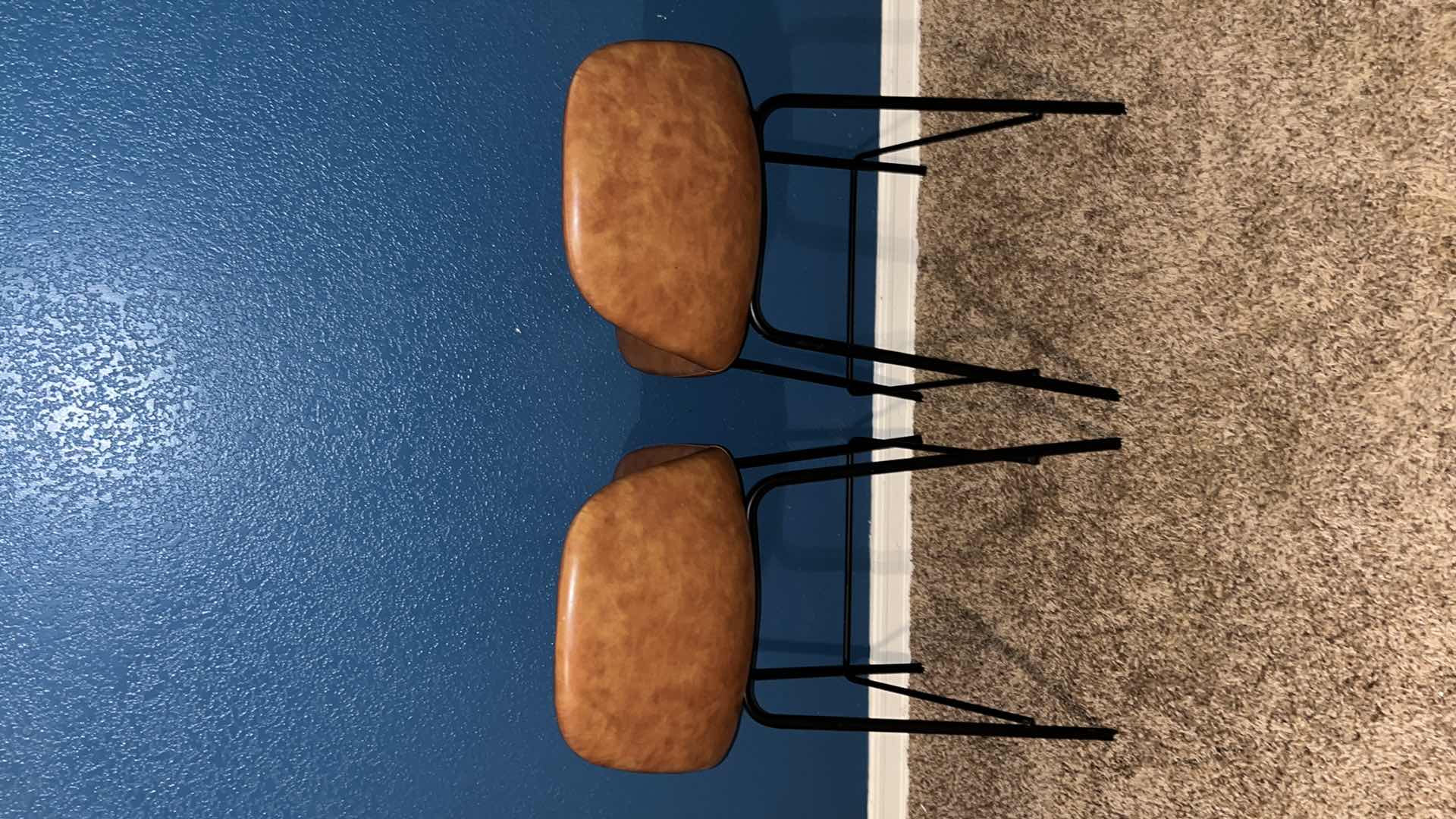 Photo 1 of AEON FURNITURE MAXINE SET OF 2 BAR STOOLS IN HONEY FINISH 14.25” X 16" H32" MODEL AE9013-COUNTER-HONEY