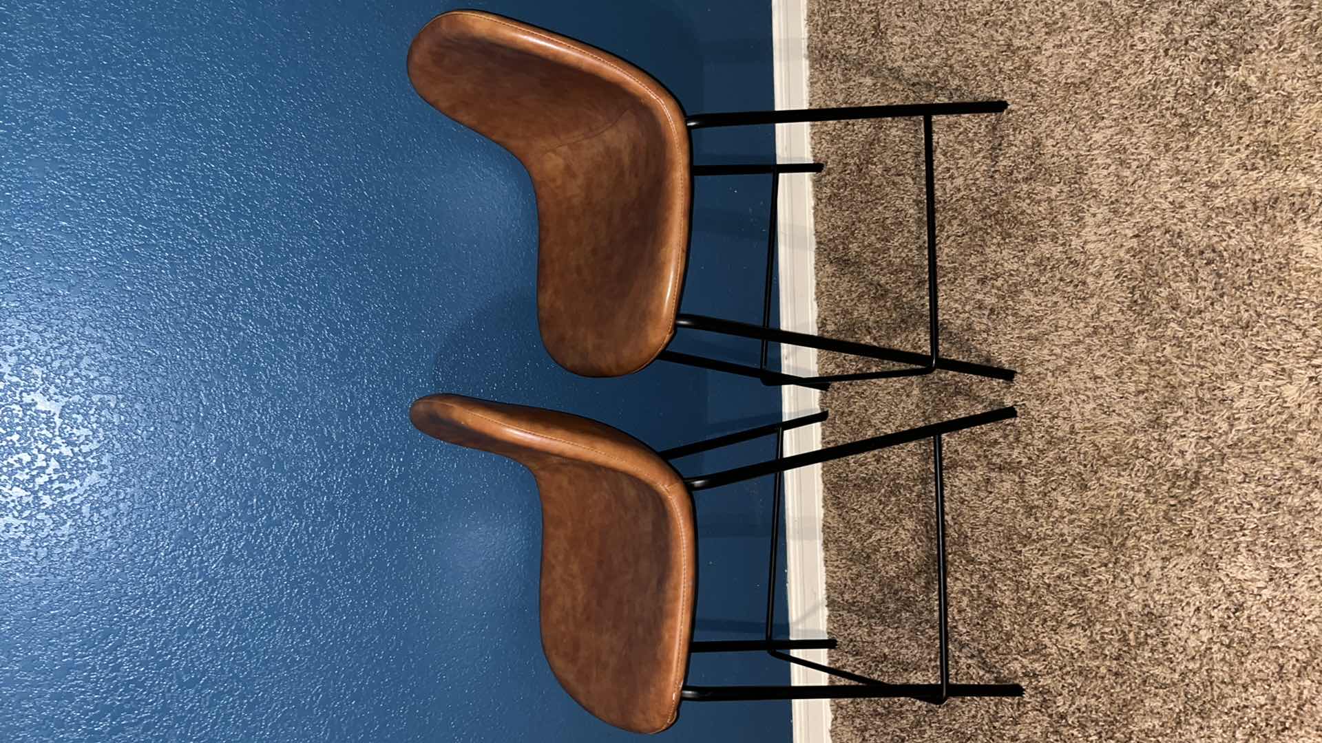 Photo 1 of AEON FURNITURE MAXINE SET OF 2 BAR STOOLS IN HONEY FINISH 14.25” X 16" H32" MODEL AE9013-COUNTER-HONEY