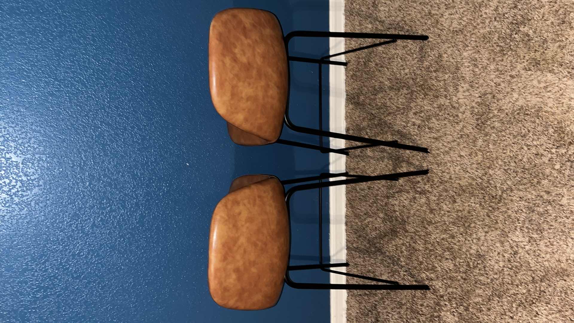 Photo 1 of AEON FURNITURE MAXINE SET OF 2 BAR STOOLS IN HONEY FINISH 14.25” X 16" H32" MODEL AE9013-COUNTER-HONEY