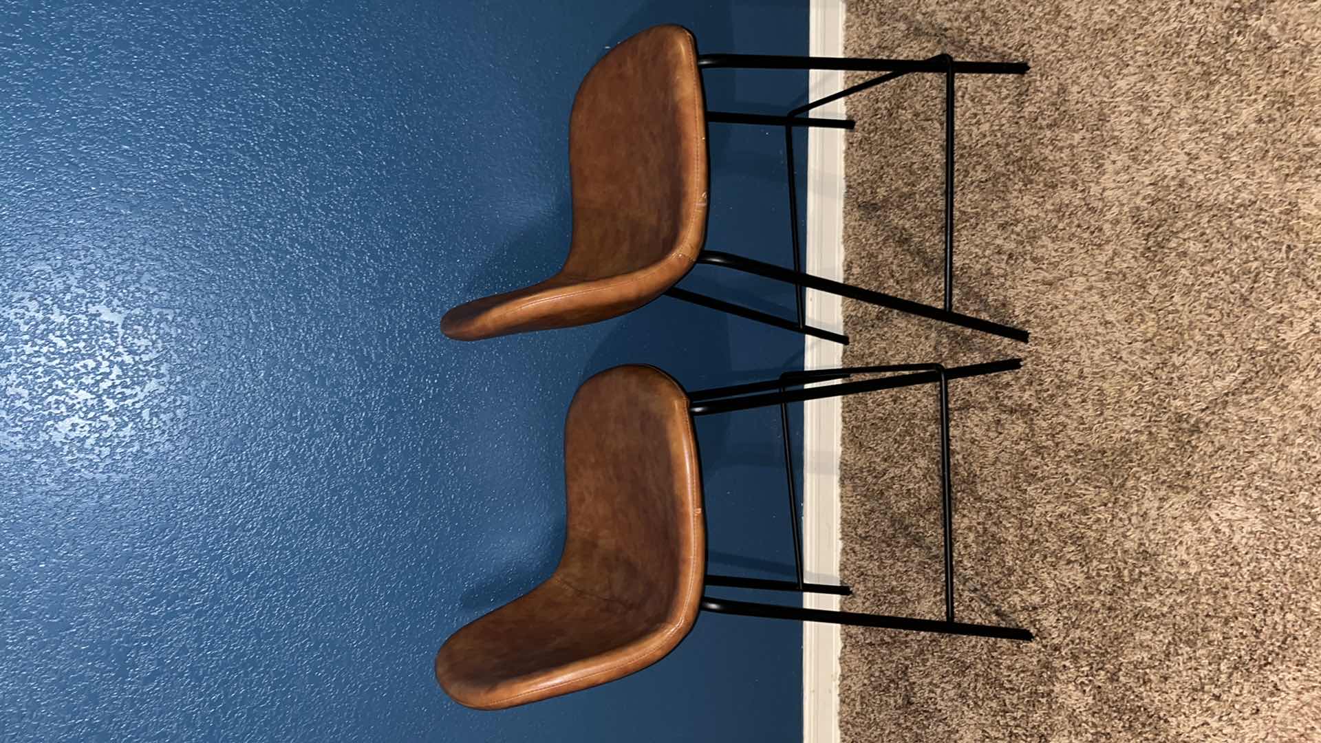 Photo 1 of AEON FURNITURE MAXINE SET OF 2 BAR STOOLS IN HONEY FINISH 14.25” X 16" H32" MODEL AE9013-COUNTER-HONEY