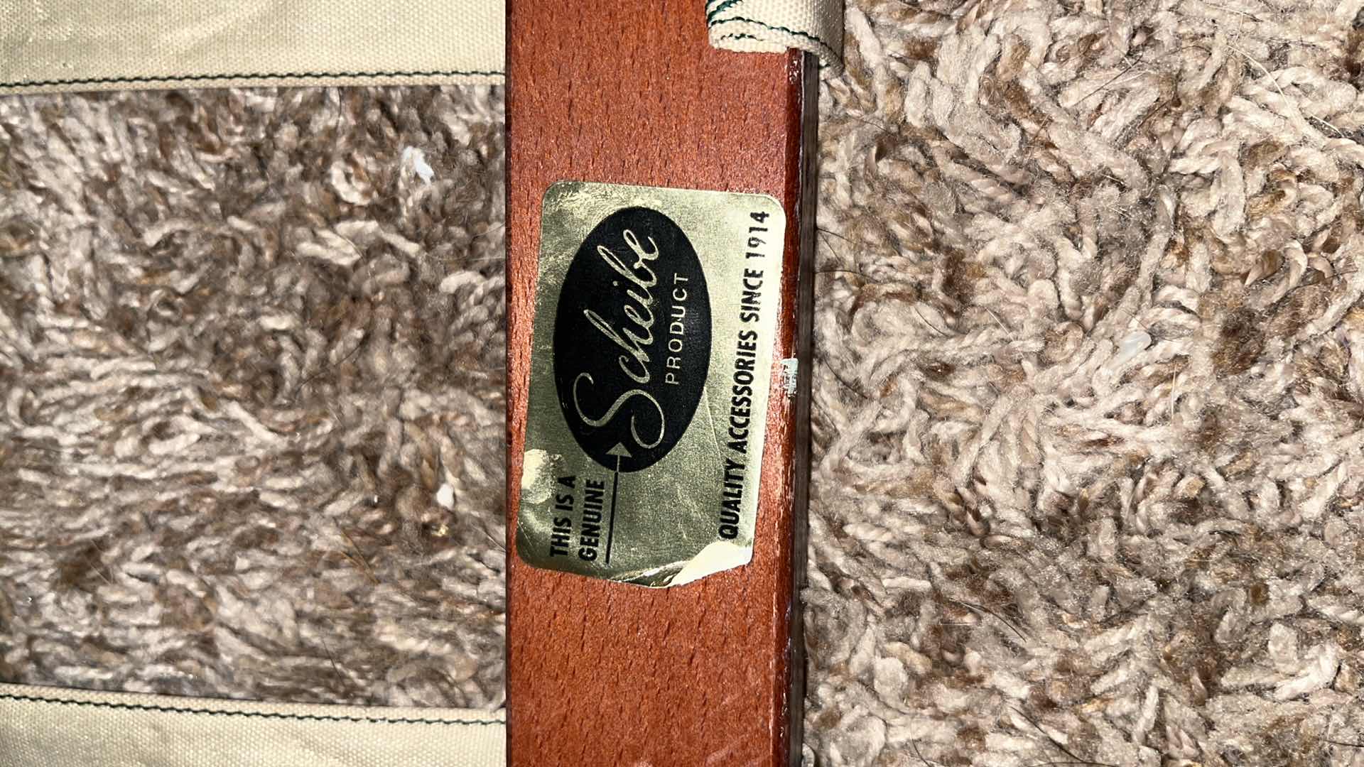 Photo 1 of VINTAGE SCHEIBE FOLDABLE WOODEN LUGGAGE RACK W FLORAL STRAPS 15” X 26.5” H18”