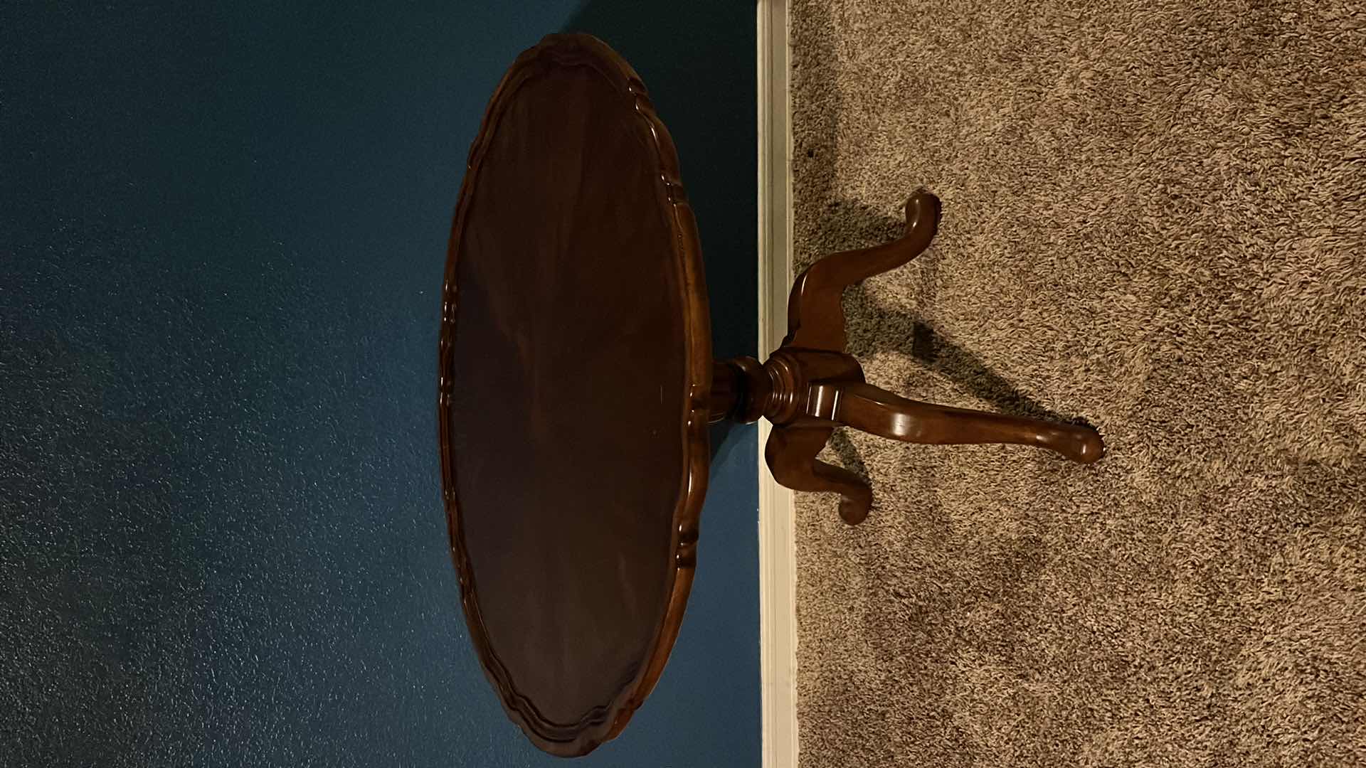 View 2 of MID-CENTURY PIE CRUST TILT TABLE 15” X 35” H28.25”