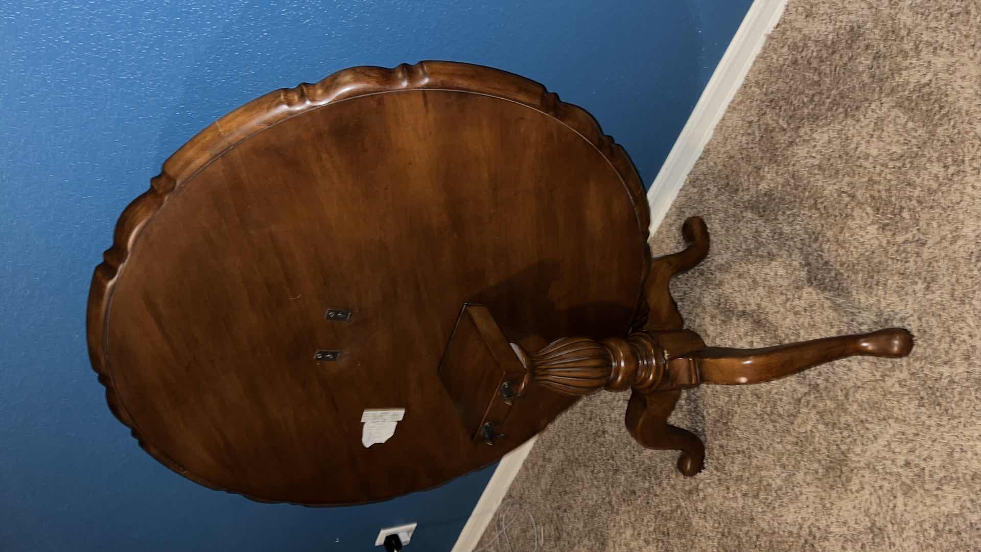 View 6 of MID-CENTURY PIE CRUST TILT TABLE 15” X 35” H28.25”