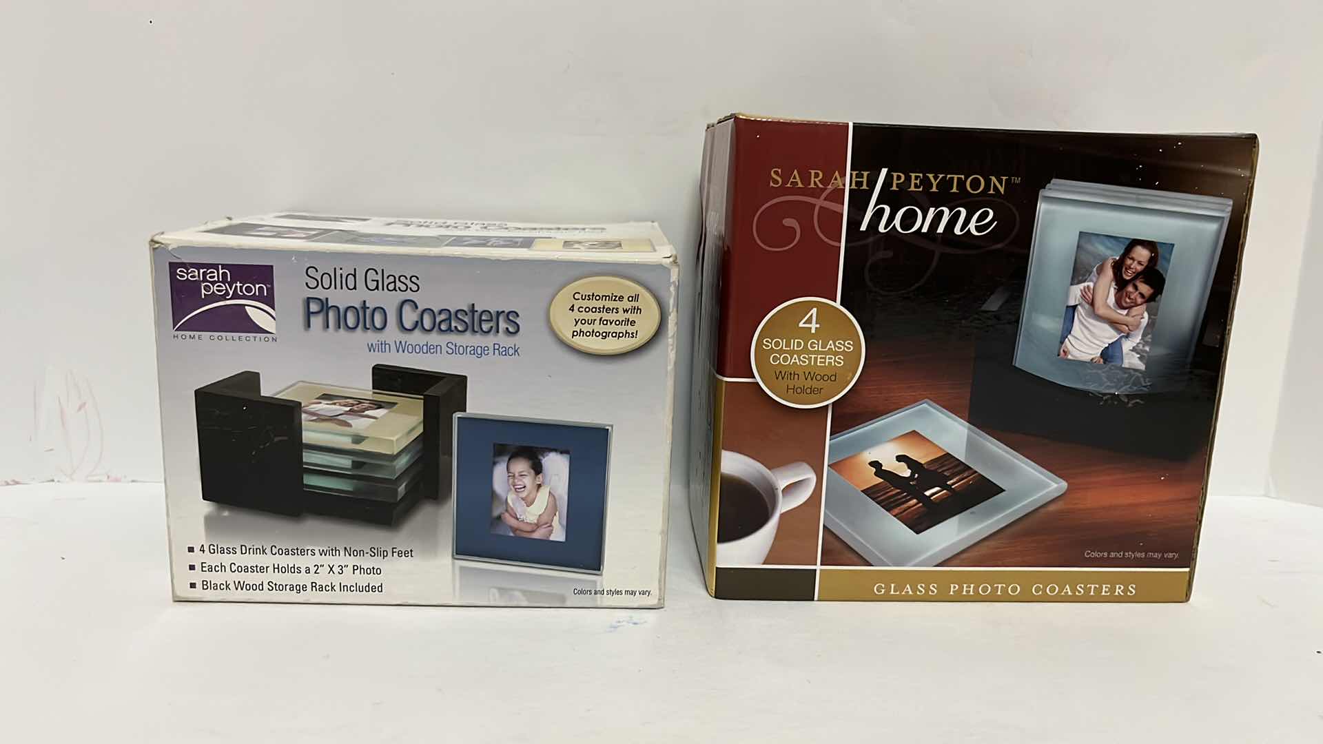 Photo 1 of NEW SARAH PEYTON GLASS PHOTO COASTERS 4 PC SET (2)