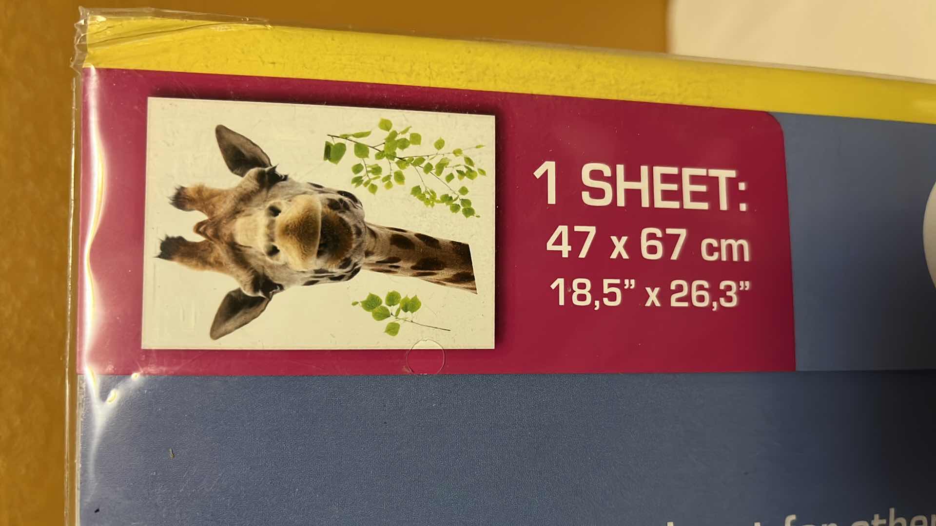 Photo 1 of NEW CREARREDA GIRAFFE ELECTROSTATIC REMOVABLE WINDOW DECOR 18.5” X 26.3”