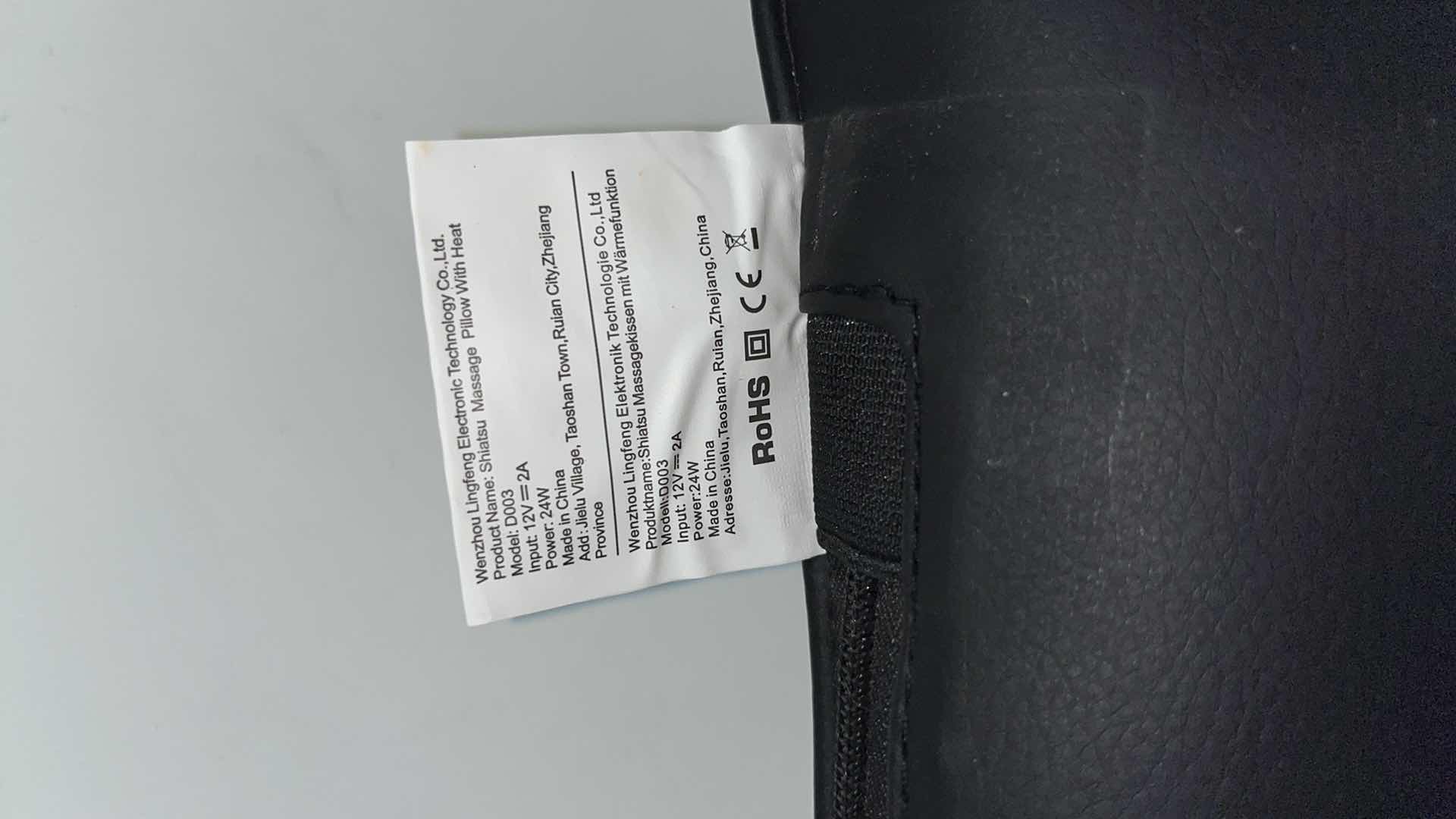 Photo 1 of VIKTOR JURGEN SHIATSU MASSAGE PILLOW W HEAT MODEL D003