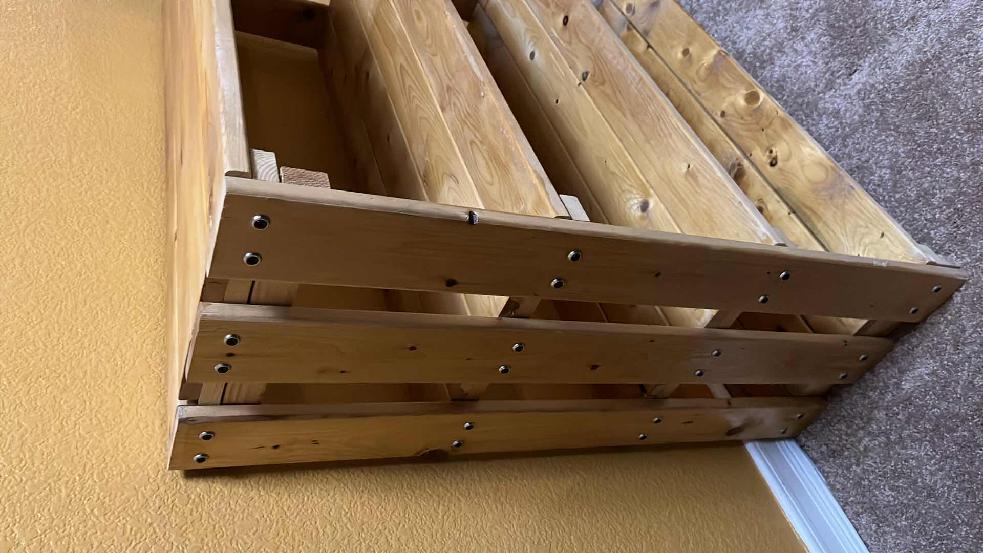 Photo 1 of PALLET STYLE PINE 4-TIER BOOKCASE/SHELF 14” X 36.5” H35”