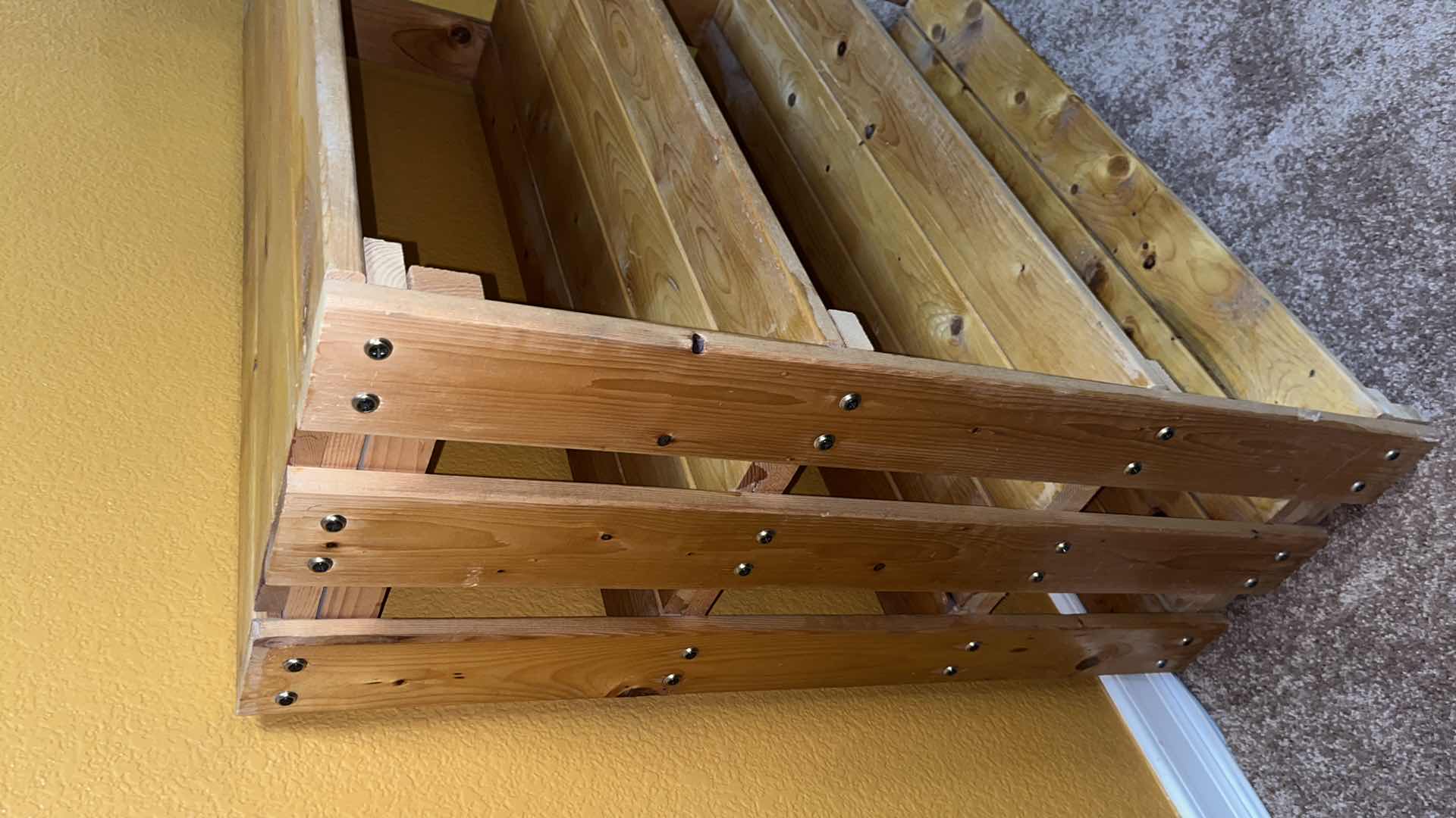 Photo 1 of PALLET STYLE PINE 4-TIER BOOKCASE/SHELF 14” X 36.5” H35”