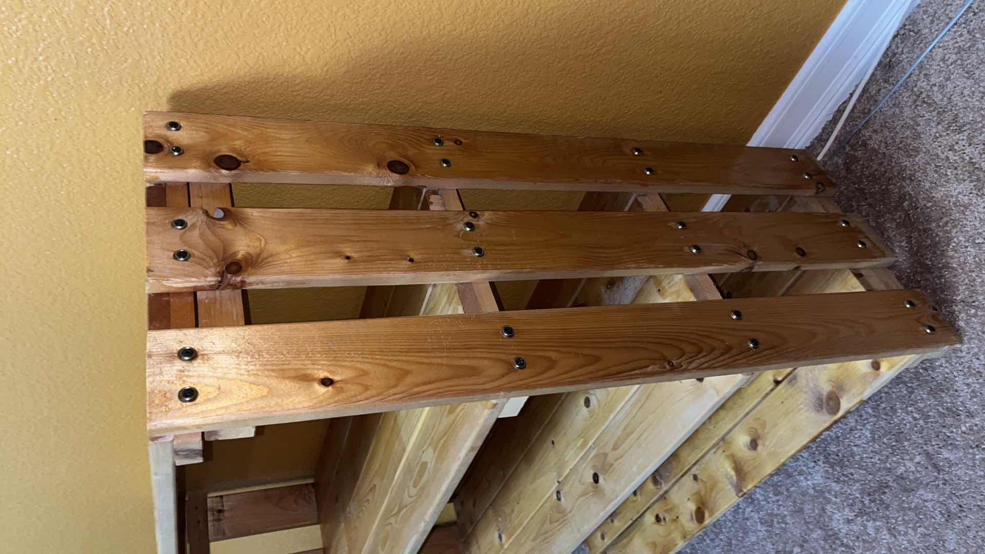 Photo 1 of PALLET STYLE PINE 4-TIER BOOKCASE/SHELF 14” X 36.5” H35”