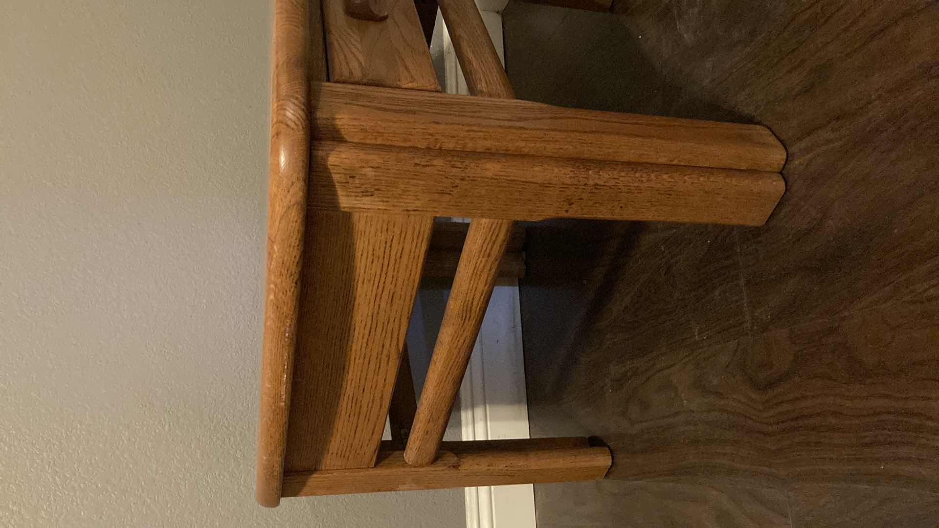 Photo 1 of BROYHILL SOLID OAK SIDE TABLE 24.5” X 27” H20”