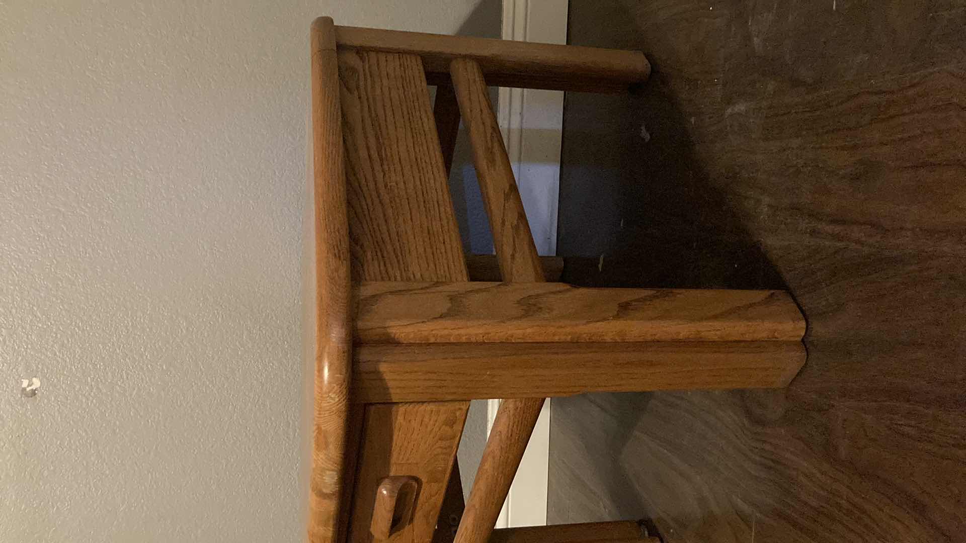 Photo 1 of BROYHILL SOLID OAK SIDE TABLE 24.5” X 27” H20”