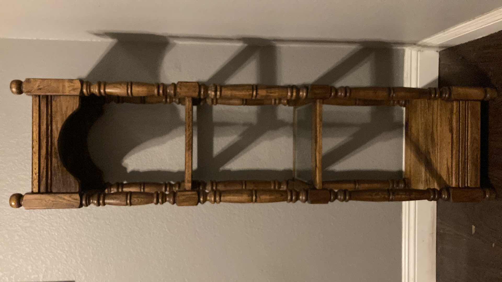 Photo 1 of OAK DISPLAY SHELF 14” X 12” H56.25”