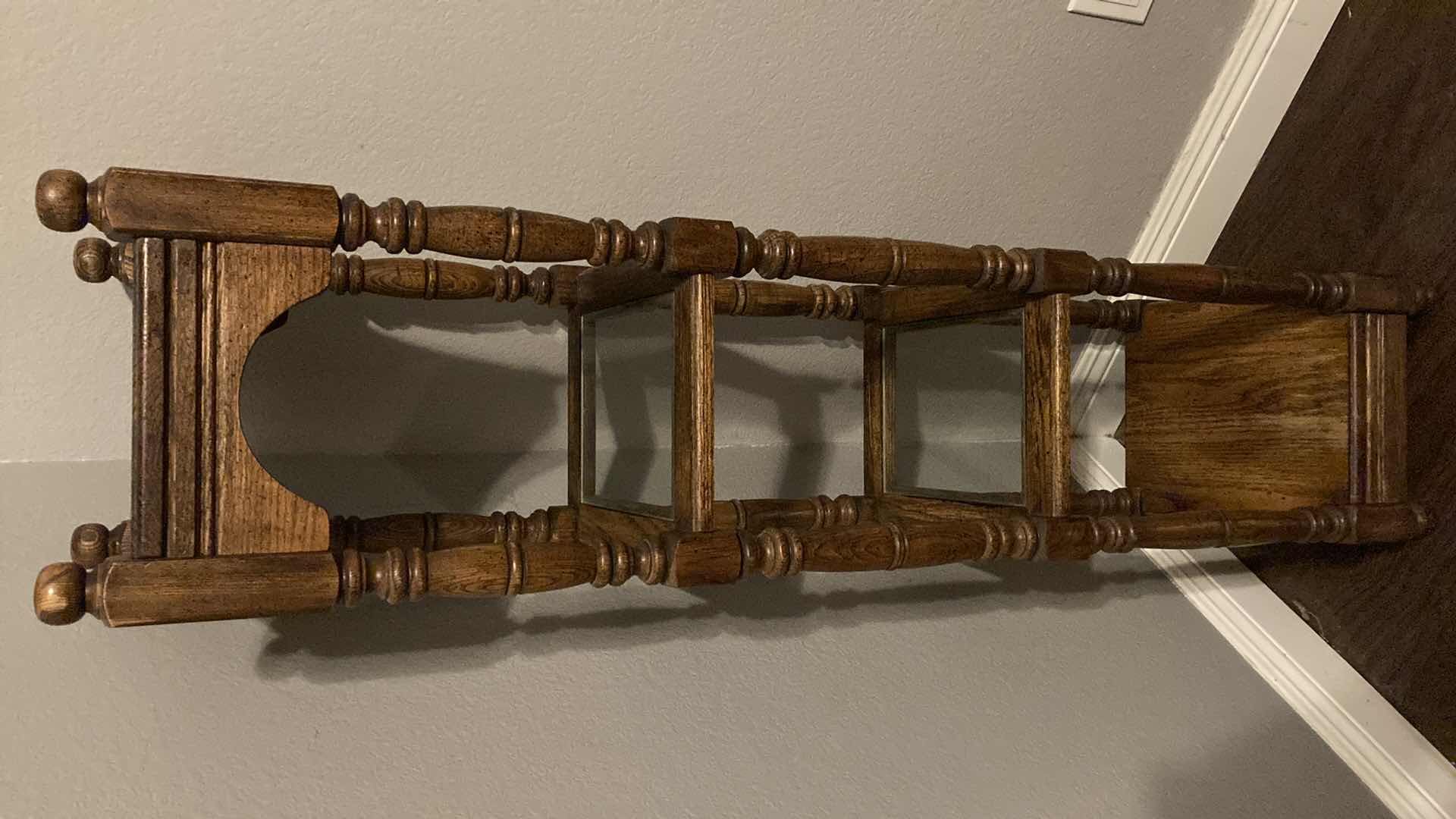 Photo 1 of OAK DISPLAY SHELF 14” X 12” H56.25”